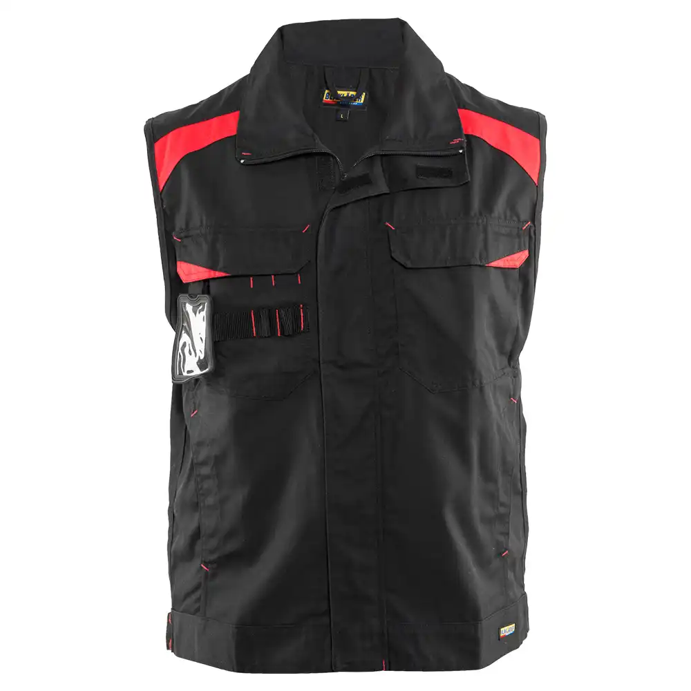 Arbeitsweste Industrie "3164" in schwarz/rot, M - Thumbnail 1