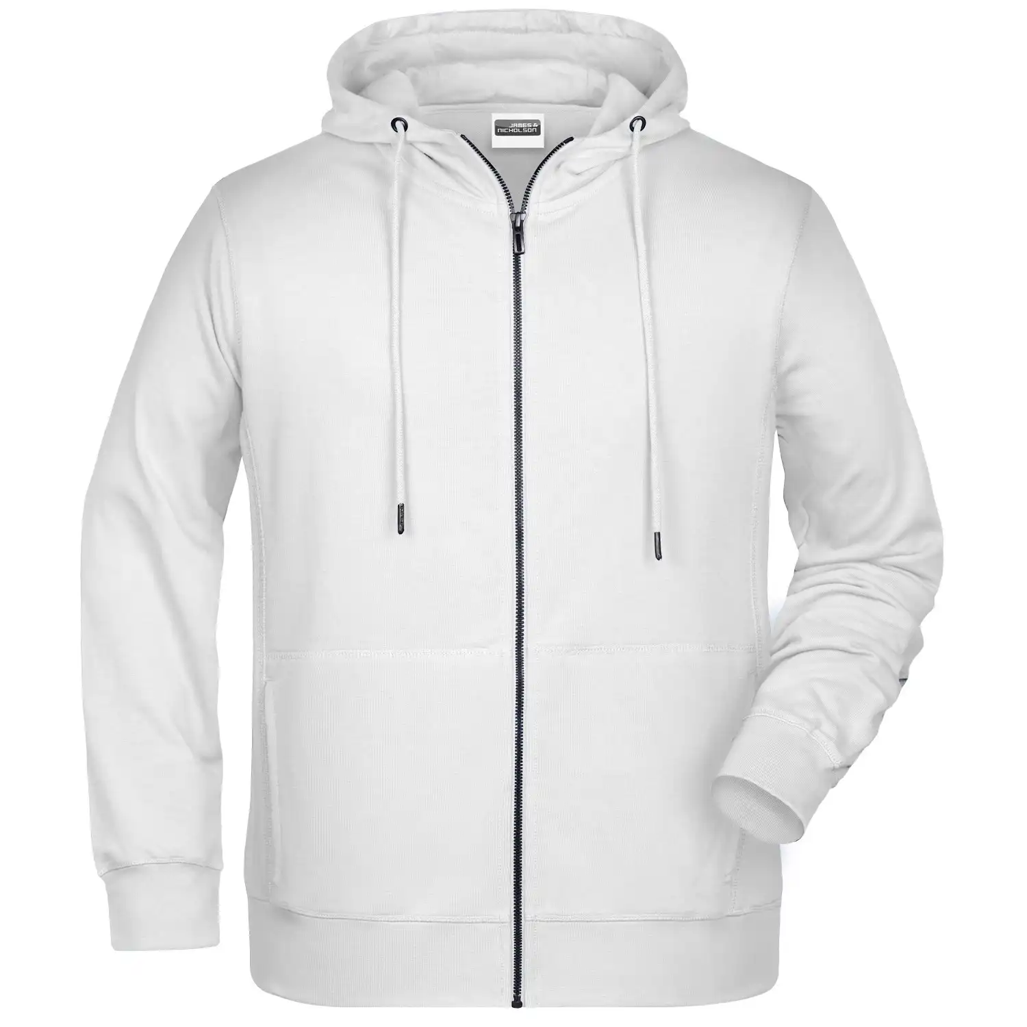 Zip Hoody mit Kapuze "8026" in white, 3XL - Thumbnail 1