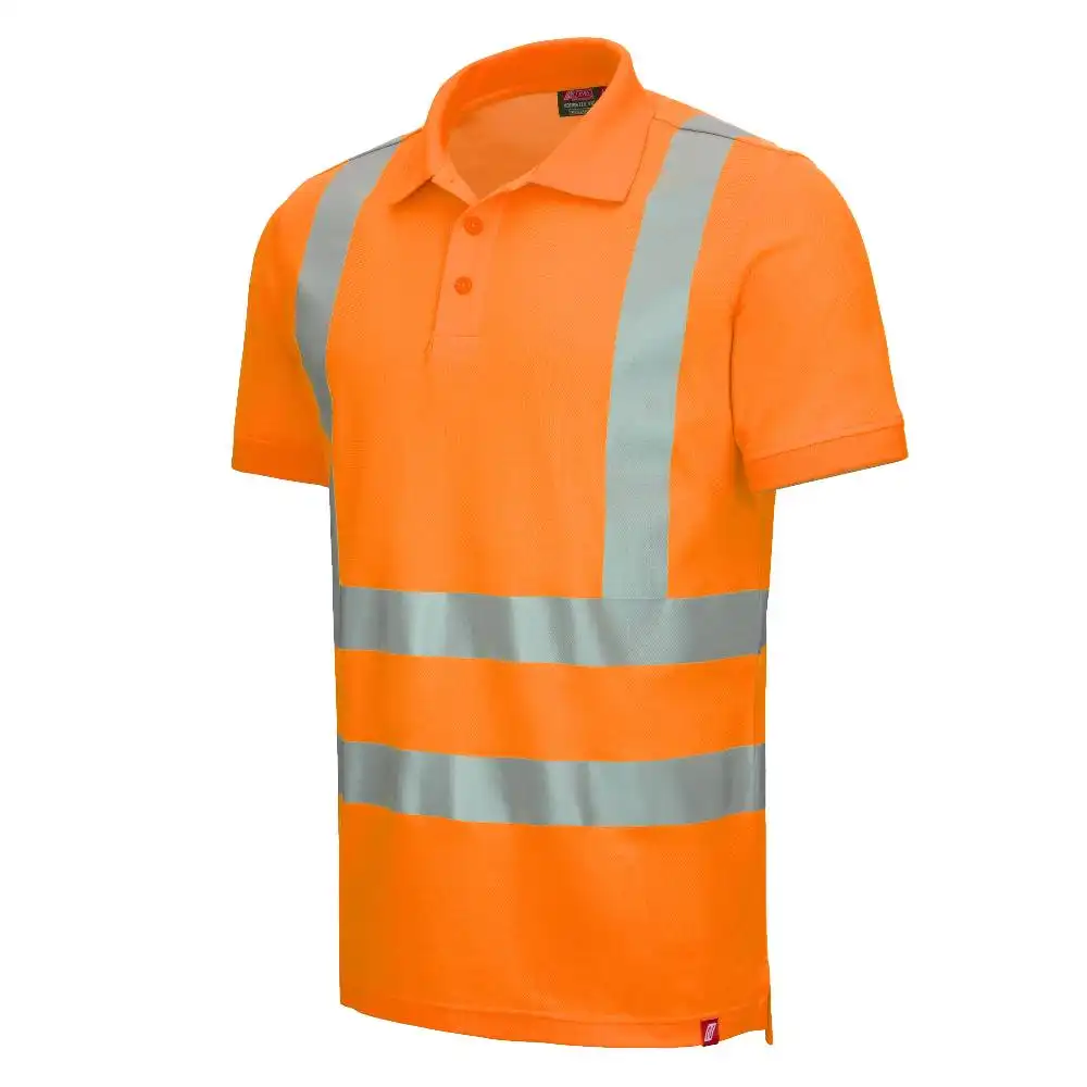 Warnschutz Polo-Shirt Kl. 2 "MOTION TEX VIZ" UV-Schutz in Orange, XL - Thumbnail 1