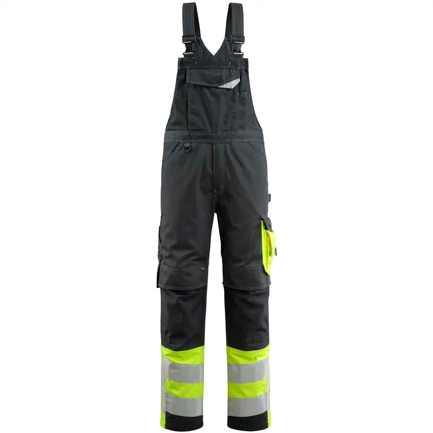 Warnschutz Latzhose "SUNDERLAND" Safe Supreme in schwarz/gelb, 82C54 (EU 54) - Bild 1