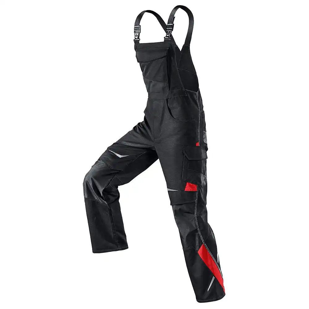 Latzhose "PULSSCHLAG" in schwarz/rot, 62 - Bild 1