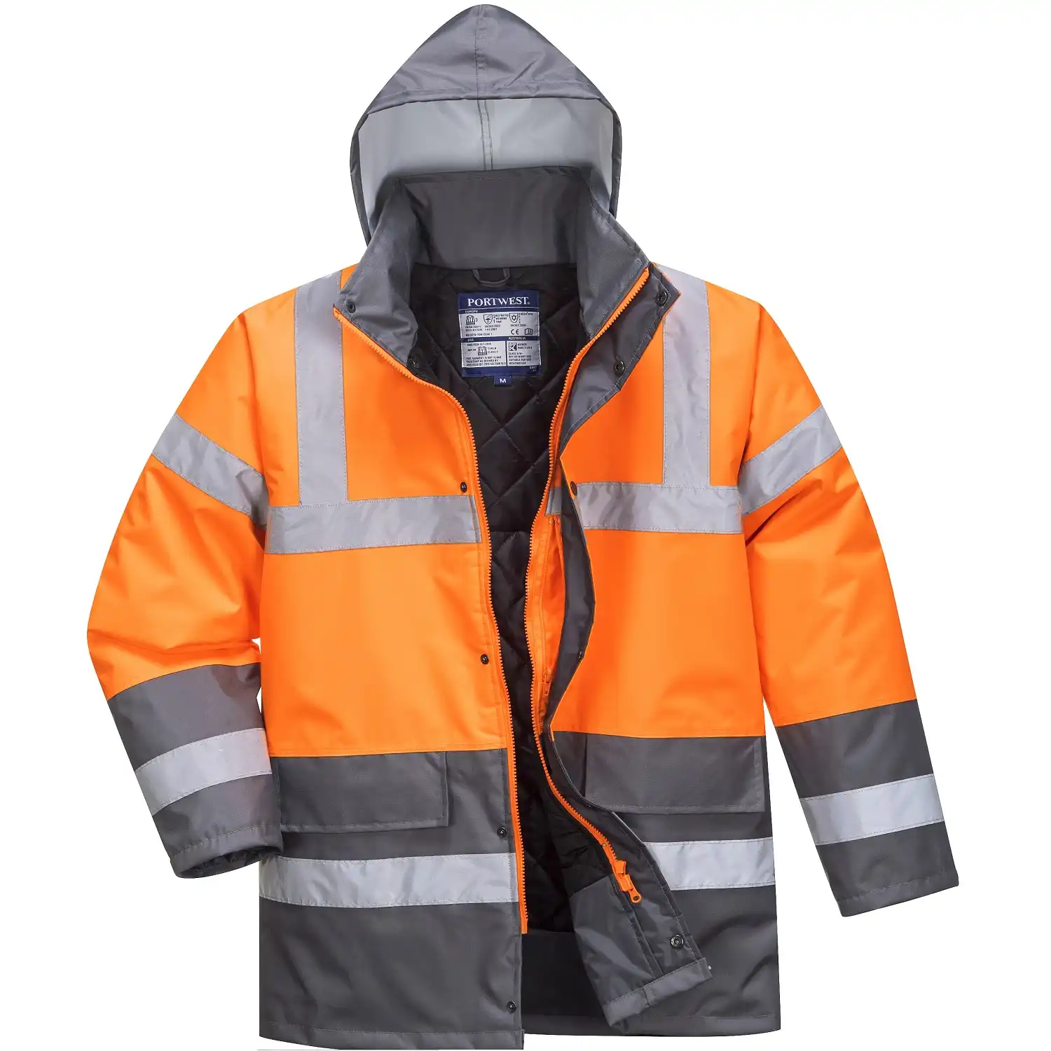 Warnschutz Winterjacke "S467" Traffic in orange/grau, L - Bild 1