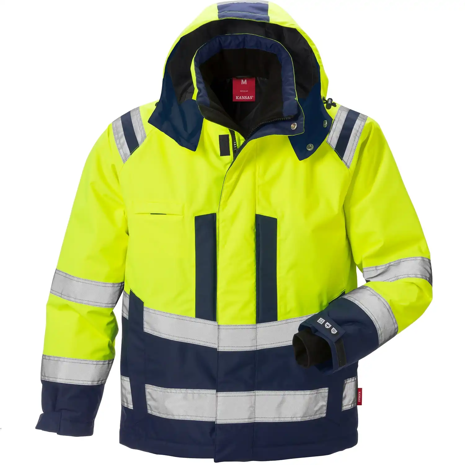 Warnschutz Winterjacke "4035 GTT" Stormsafe Kl. 3 in gelb/marine, XL - Thumbnail 1