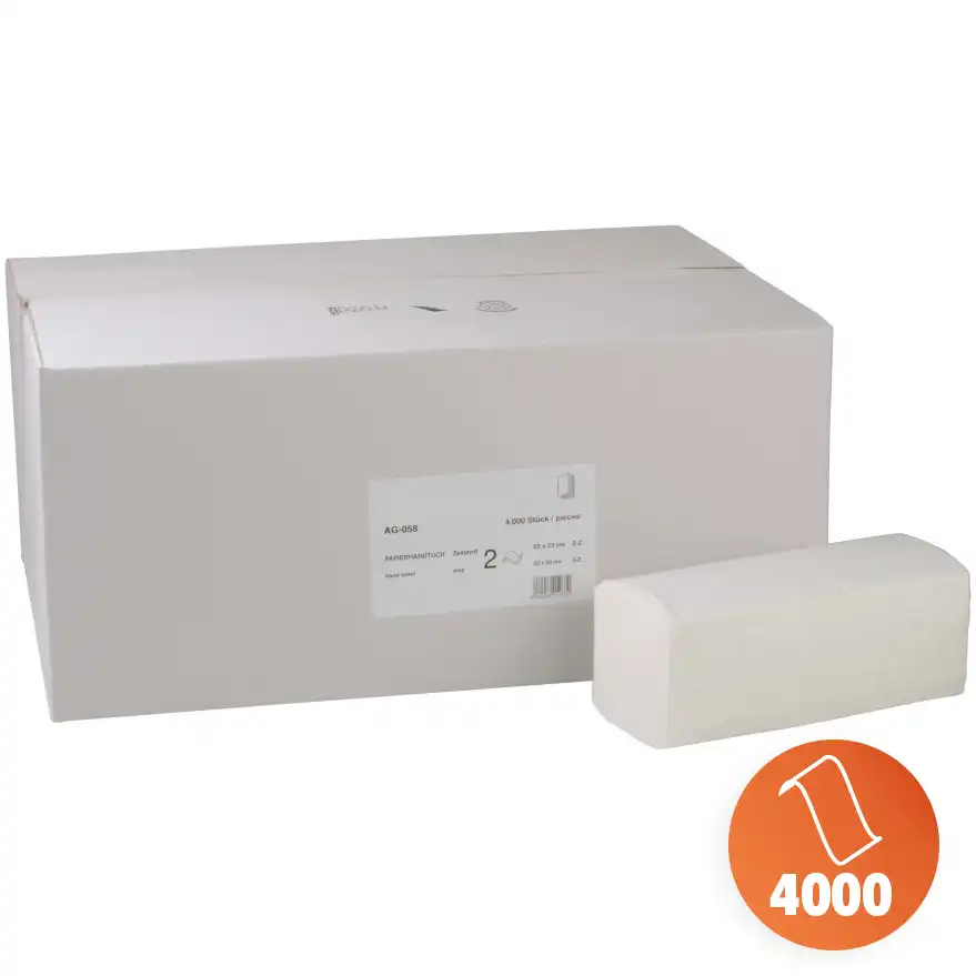 Papierhandtuch 24x21cm 2-lagig ZZ-Falz |4000 Stk. - Bild 1