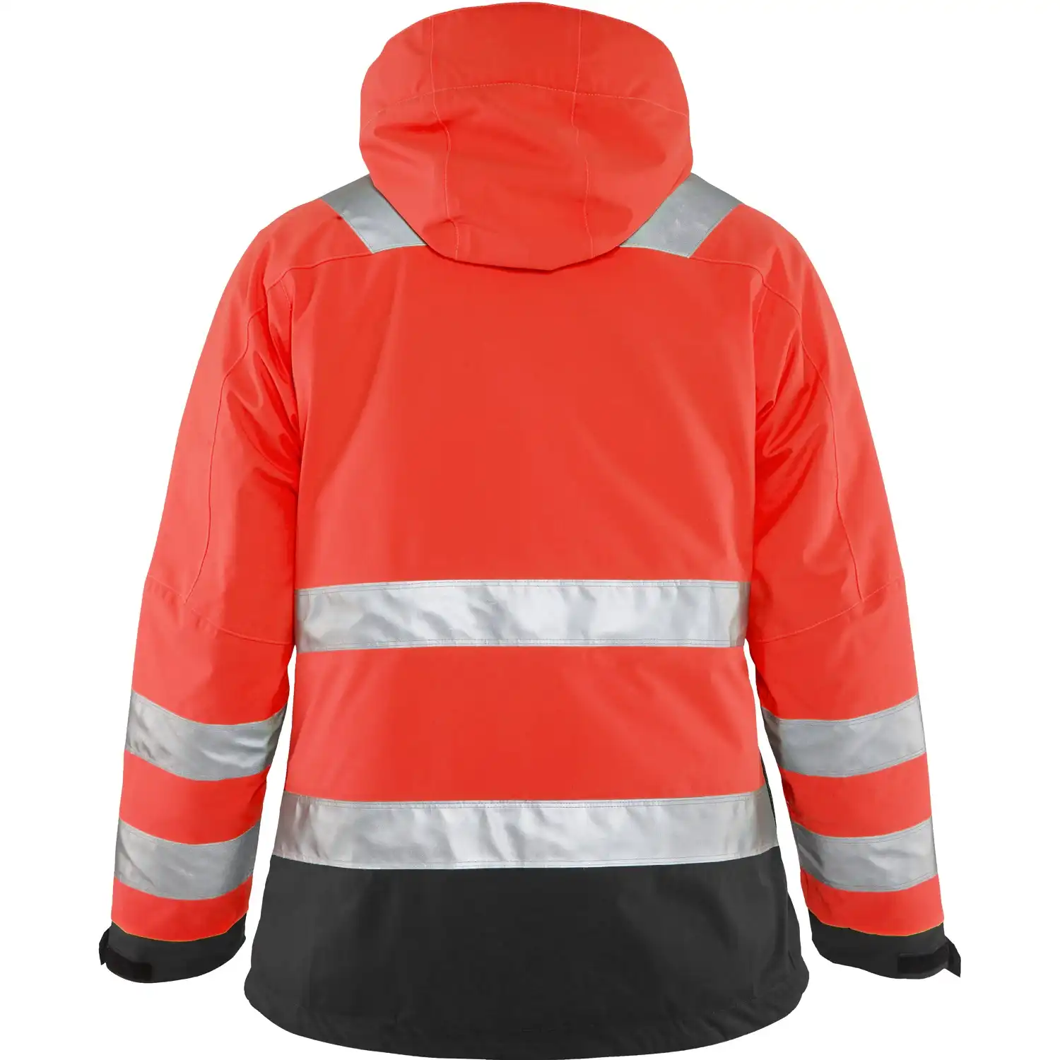 Damen Warnschutz Winterjacke "4872" in rot/schwarz, 3XL - Thumbnail 2