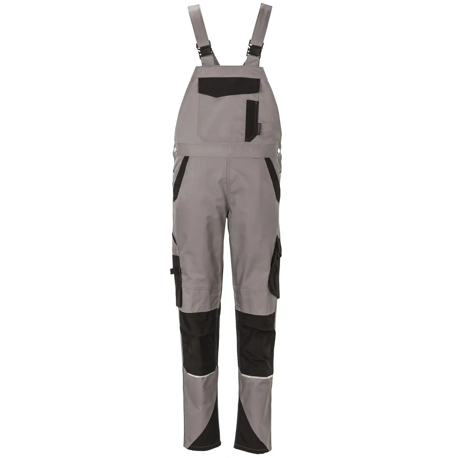 Damen Stretch-Latzhose "Norit" in zink/schwarz, 40 - Bild 1