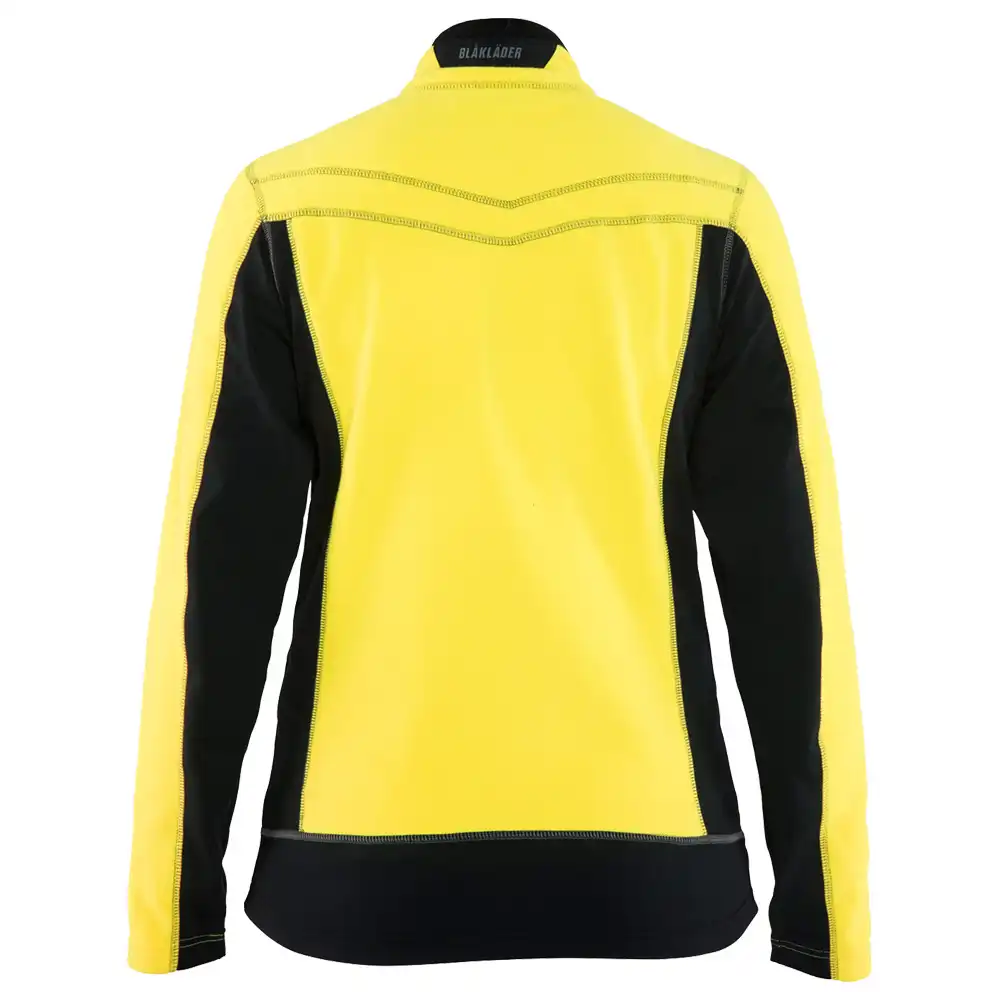 Damen Microfleece-Jacke "4924" in gelb/schwarz, 3XL - Thumbnail 2