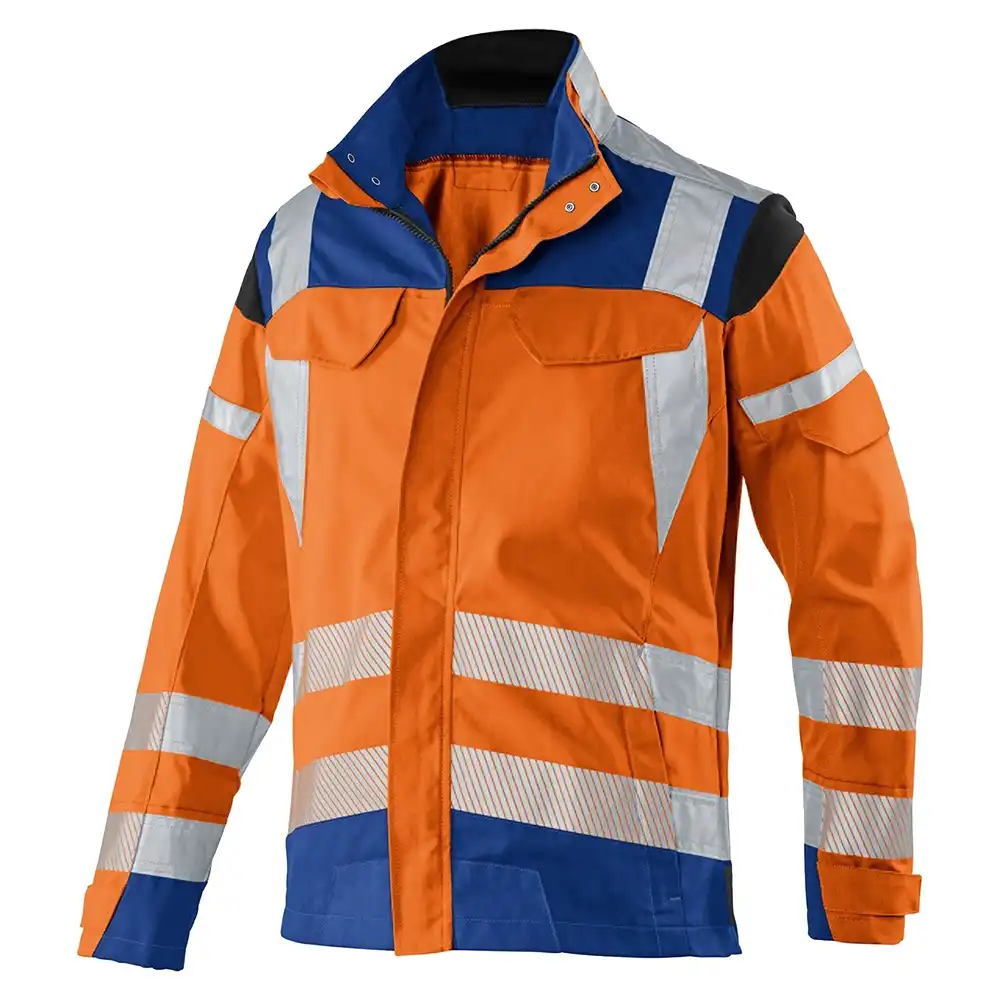 Warnschutz Arbeitsjacke "REFLECTIQ" in orange/kornblau, 102 - Bild 1