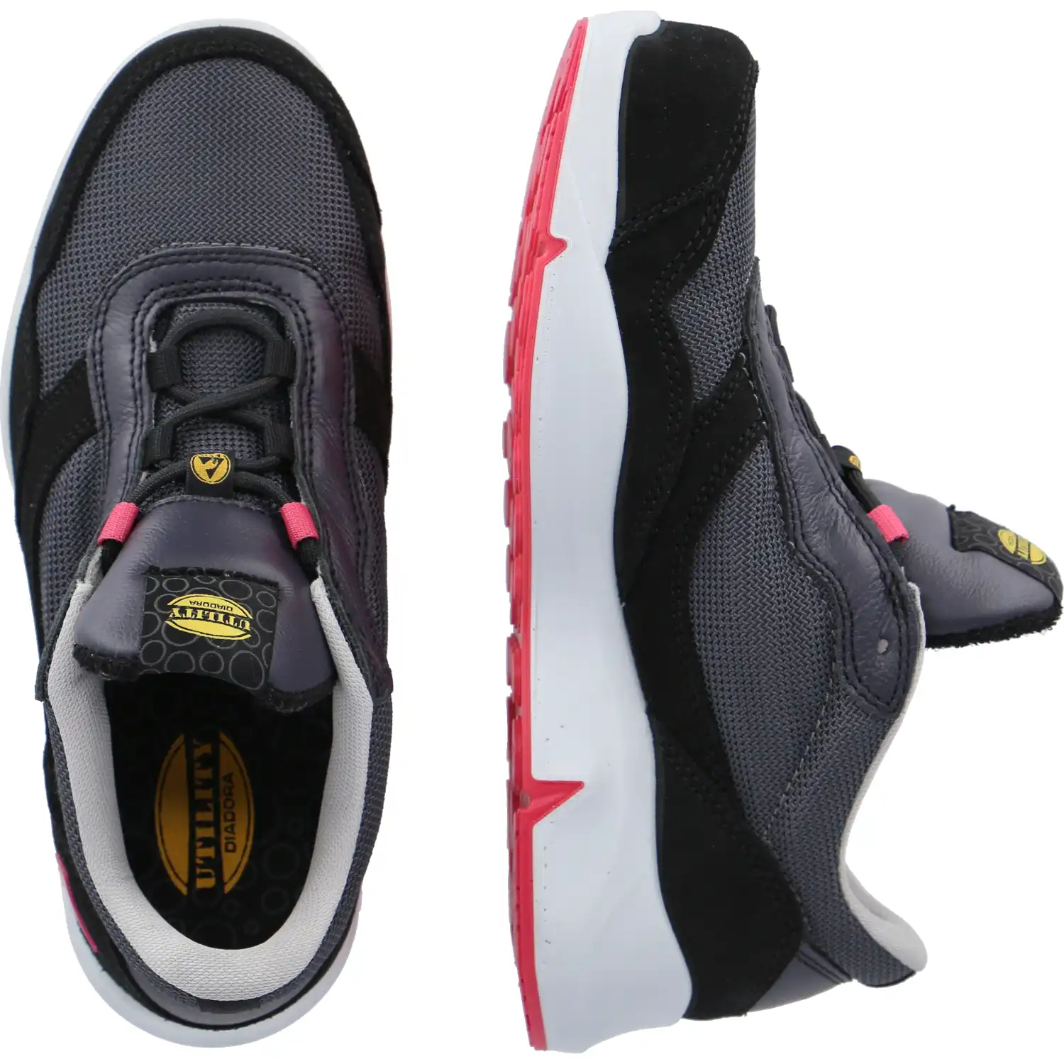 Damen Sicherheitshalbschuhe S1PL "ATHENA LOW" Eisengrau/Himbeerrot in 40 - Thumbnail 2