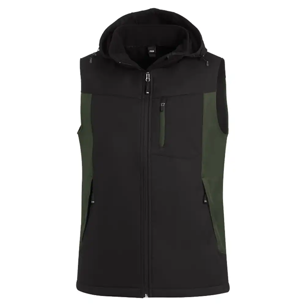 Softshellweste "JUSTUS" in oliv/schwarz, L - Thumbnail 1