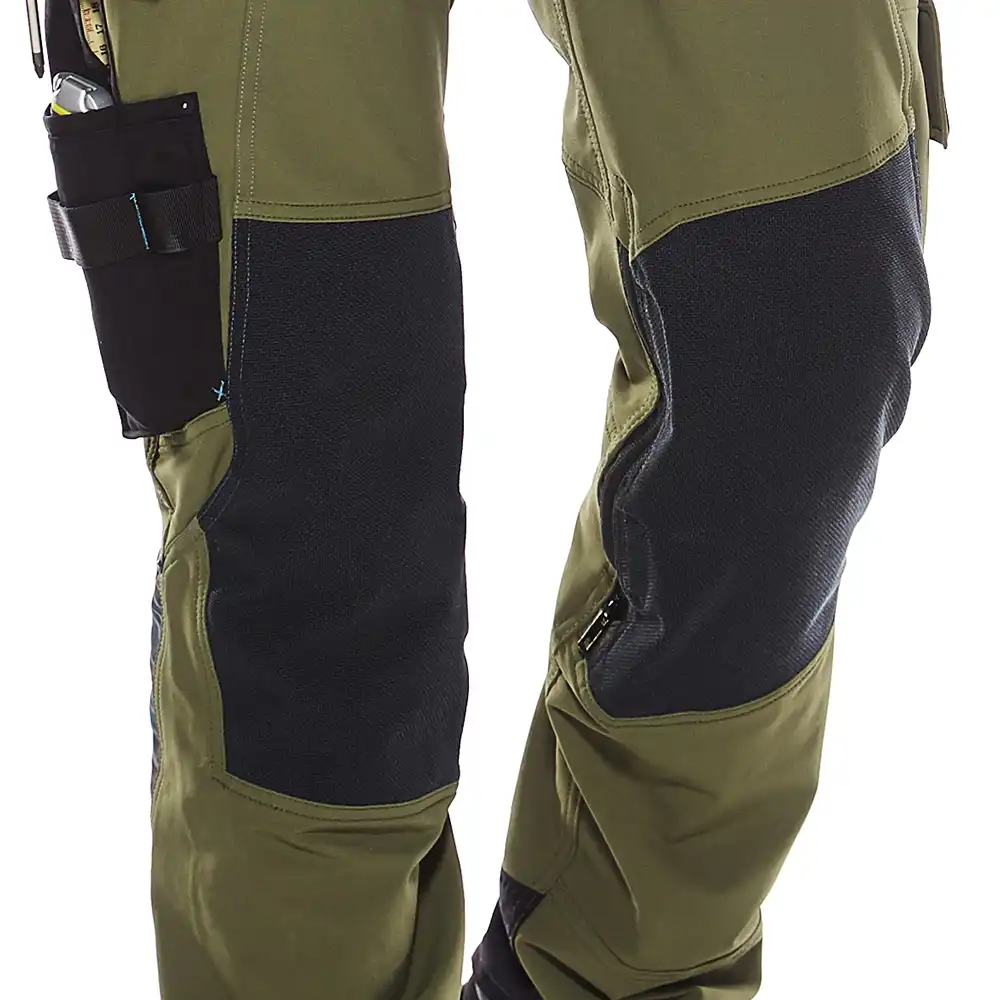 Handwerkerhose Stretch Advanced in moosgrün, 82C50 (EU 50) - Thumbnail 2