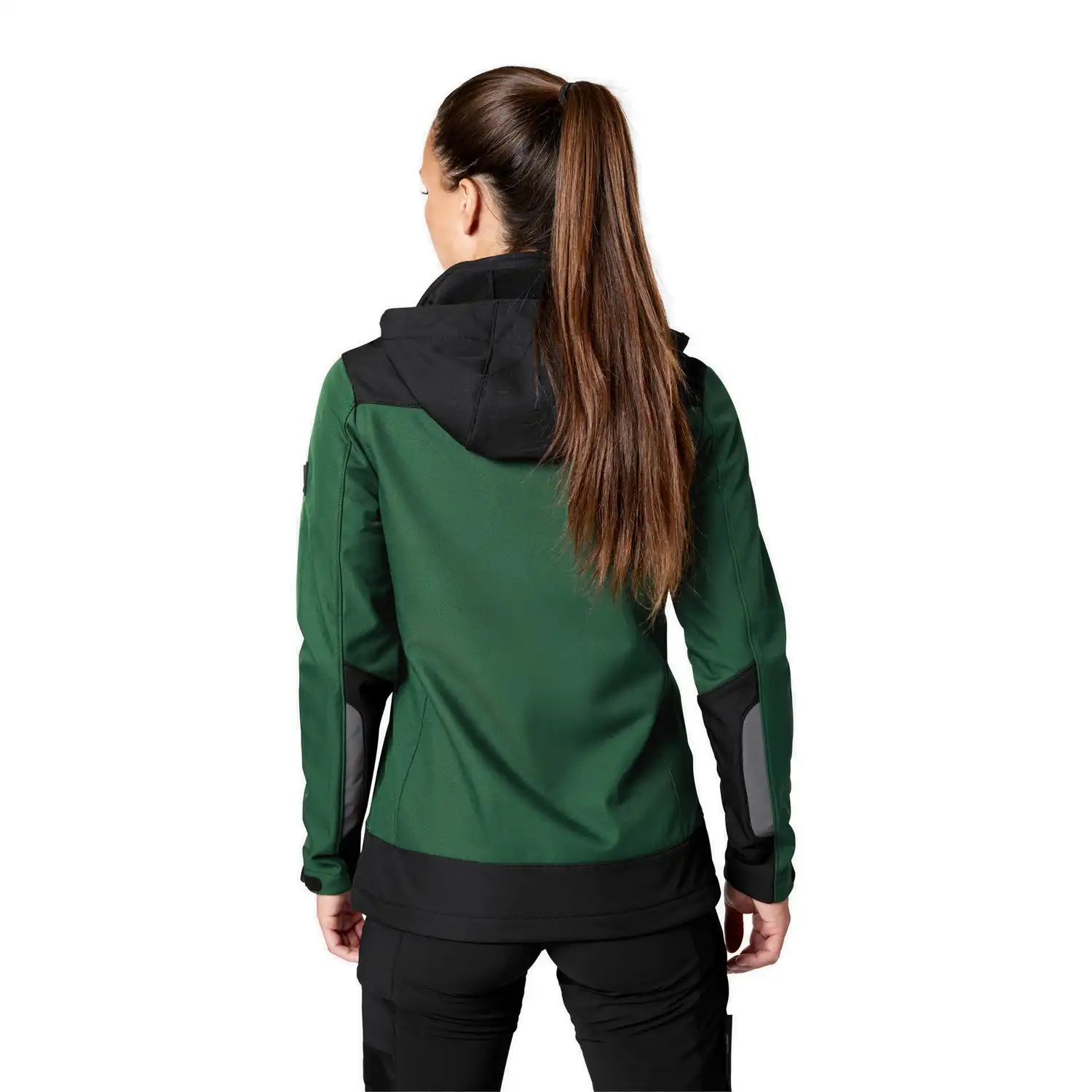 Damen Softshelljacke "JULIA" in grün/schwarz, L - Thumbnail 2