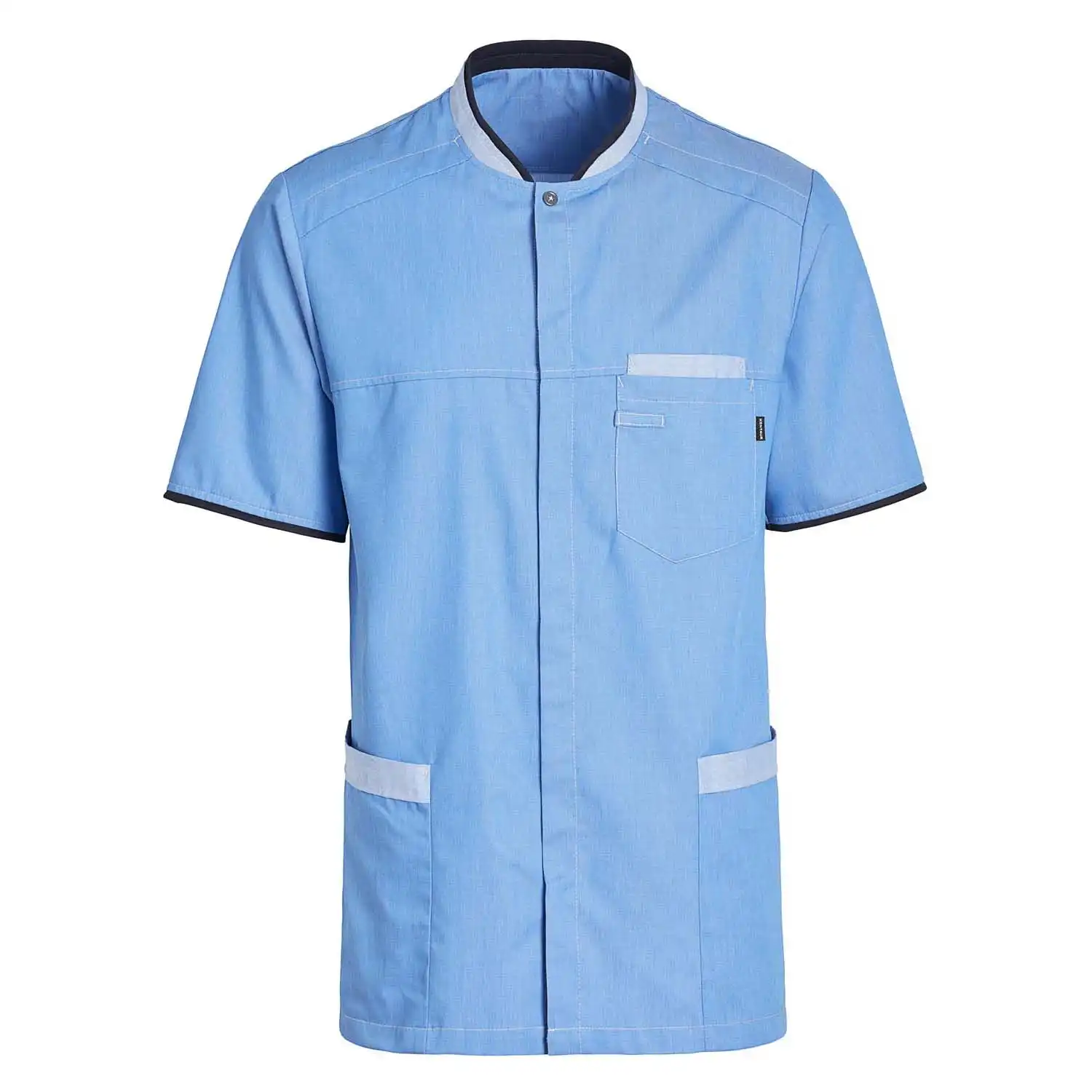 Unisex Kasack "25415" in Blau, L - Thumbnail 1