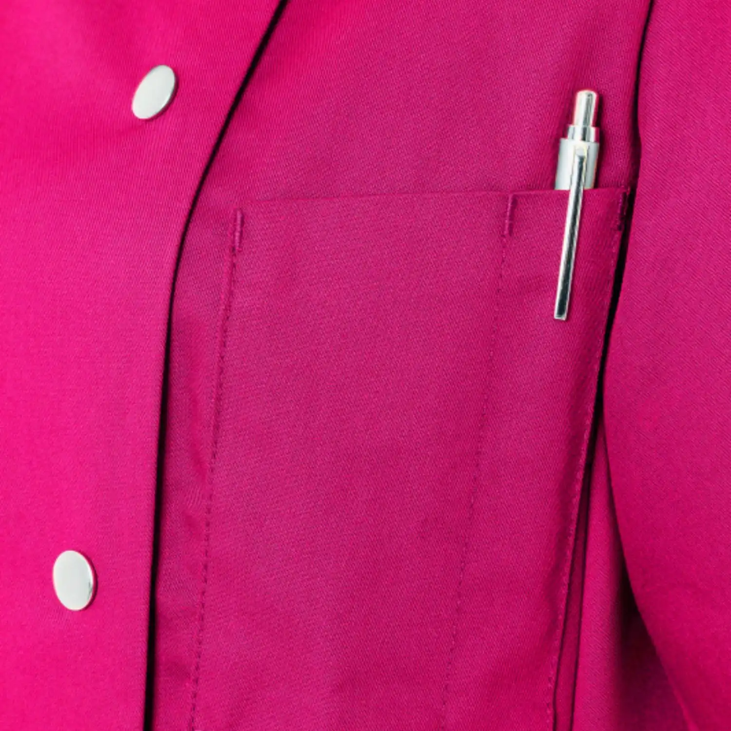 Damen Kochjacke Greta "JF 4" in pink, 46 - Thumbnail 5