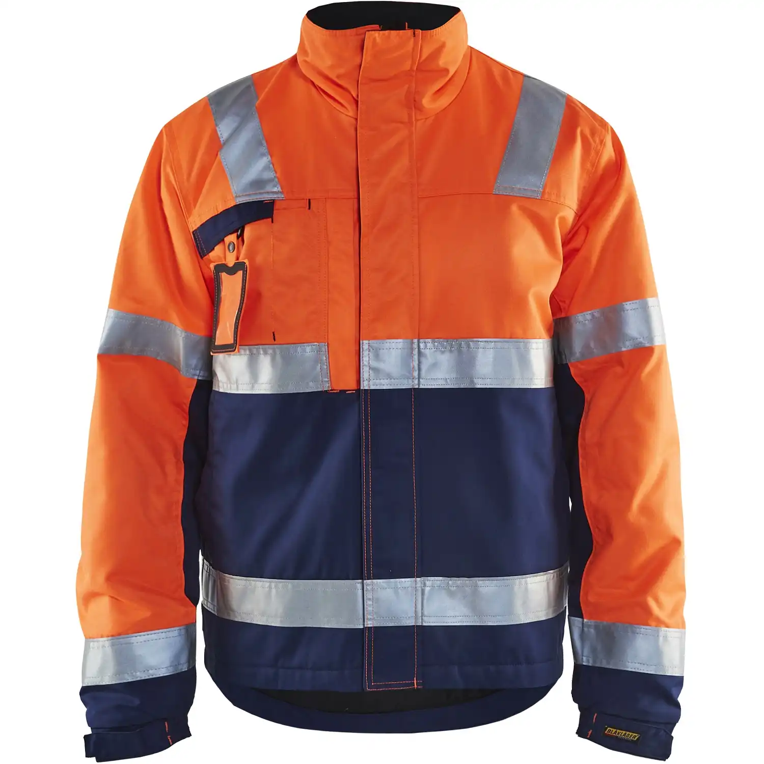 Warnschutz Winterjacke "4862" in orange/marine, 3XL - Thumbnail 1