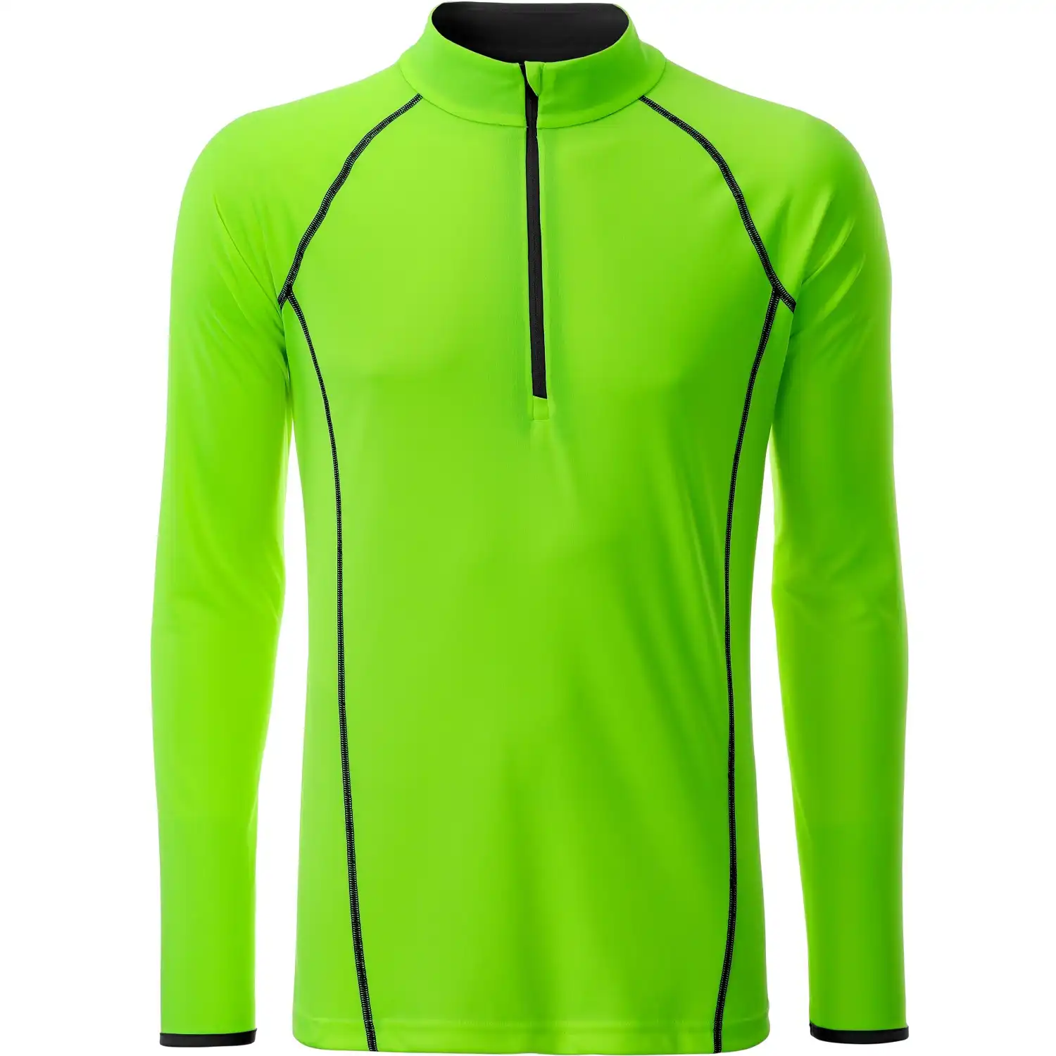 Funktionsshirt Langarm "JN498" in bright-green/black, L - Bild 1