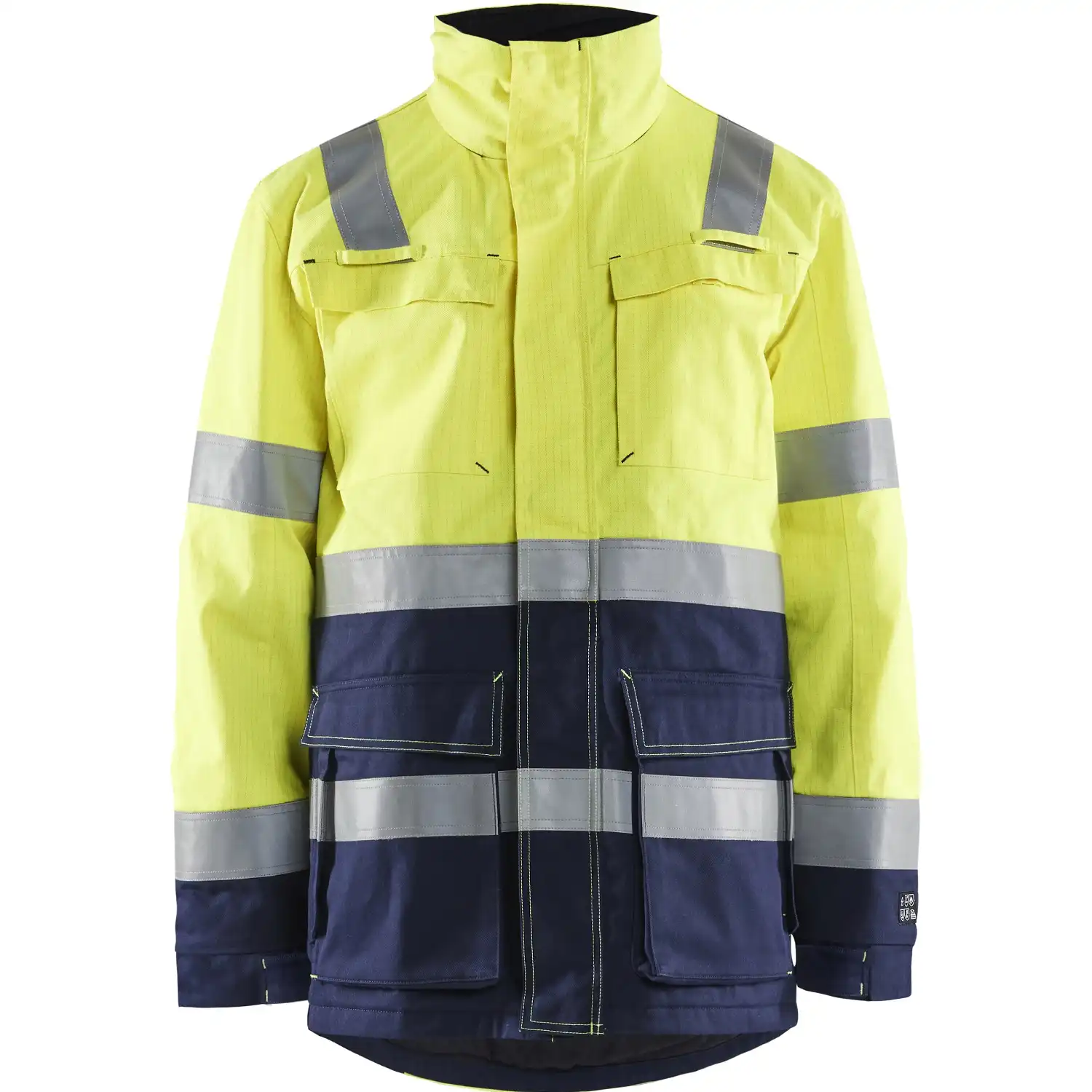 Multinorm Winterparka "4467" gelb/marine in L - Thumbnail 1