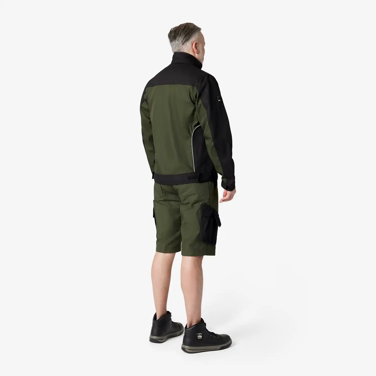 Premium Arbeitsjacke ERNST "Twill 300" in olive/schwarz, L - Thumbnail 2