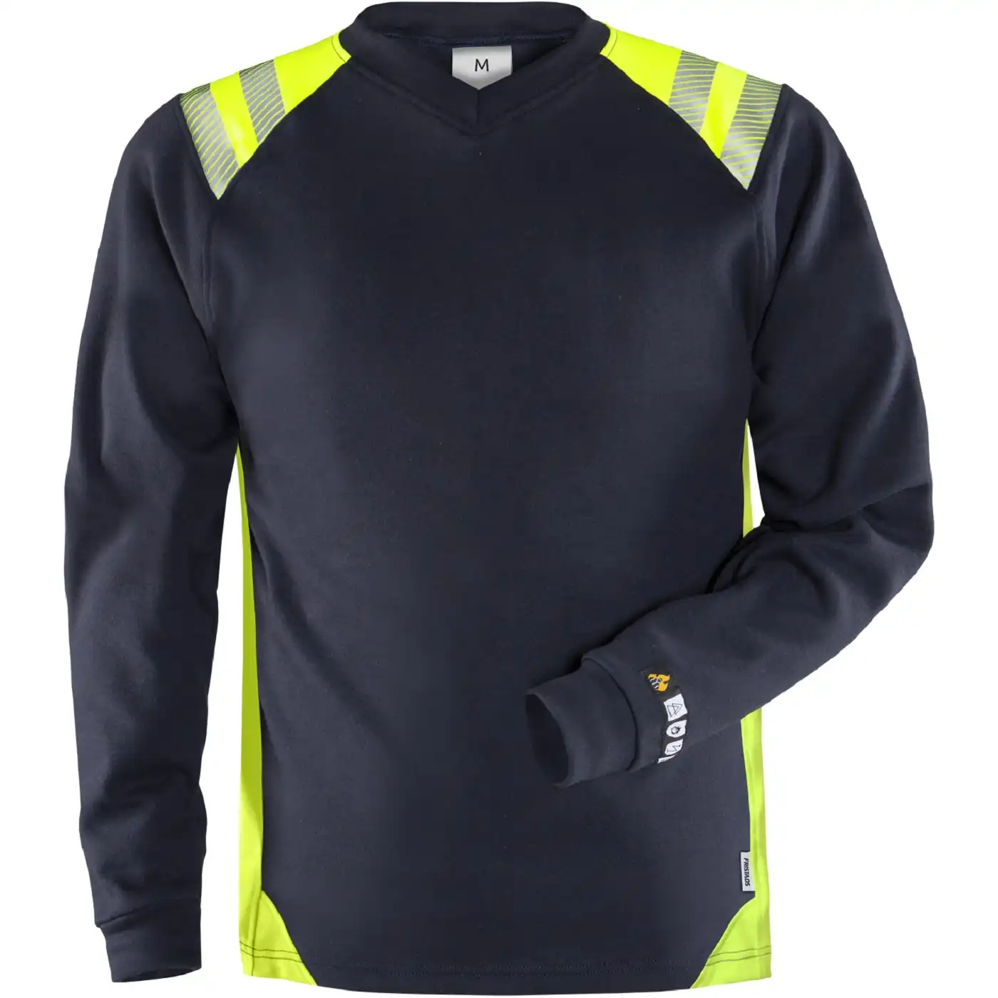 Multinorm Langarmshirt "7360 TFL" Flamestat marine/gelb in XL - Thumbnail 1