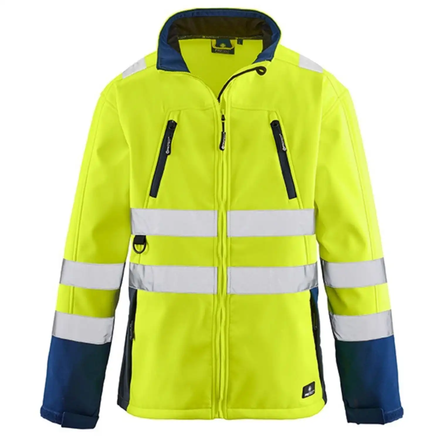 Warnschutz-Softshelljacke "PITTSBURGH" in leuchtgelb/navy, S - Thumbnail 1