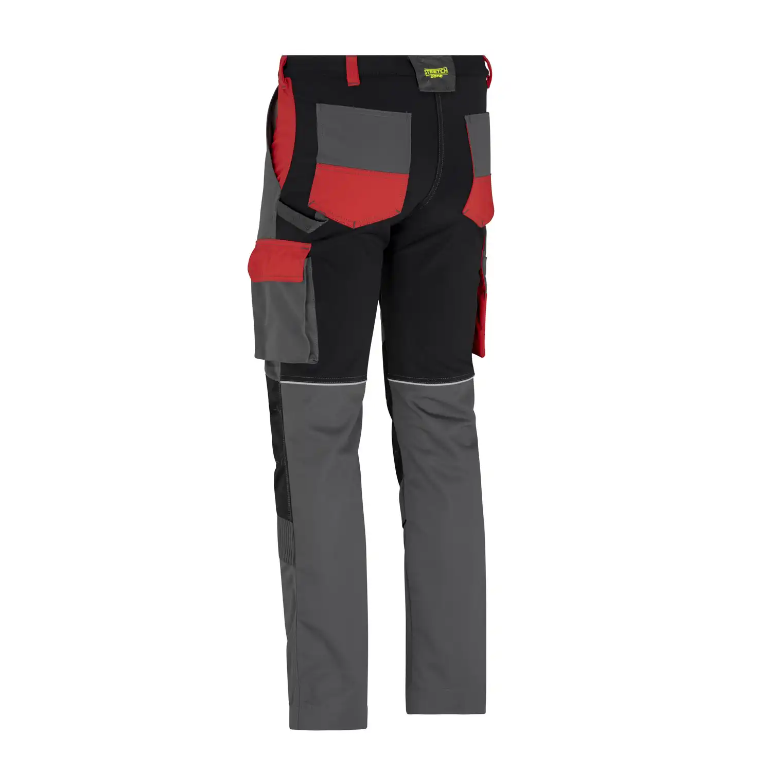 Bundhose "StretchZone® Canvas in grau/rot, 52 - Thumbnail 2