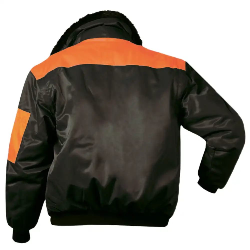 Classik-Pilotenjacken 4in1 "OSLO" schwarz/orange in XL - Thumbnail 2