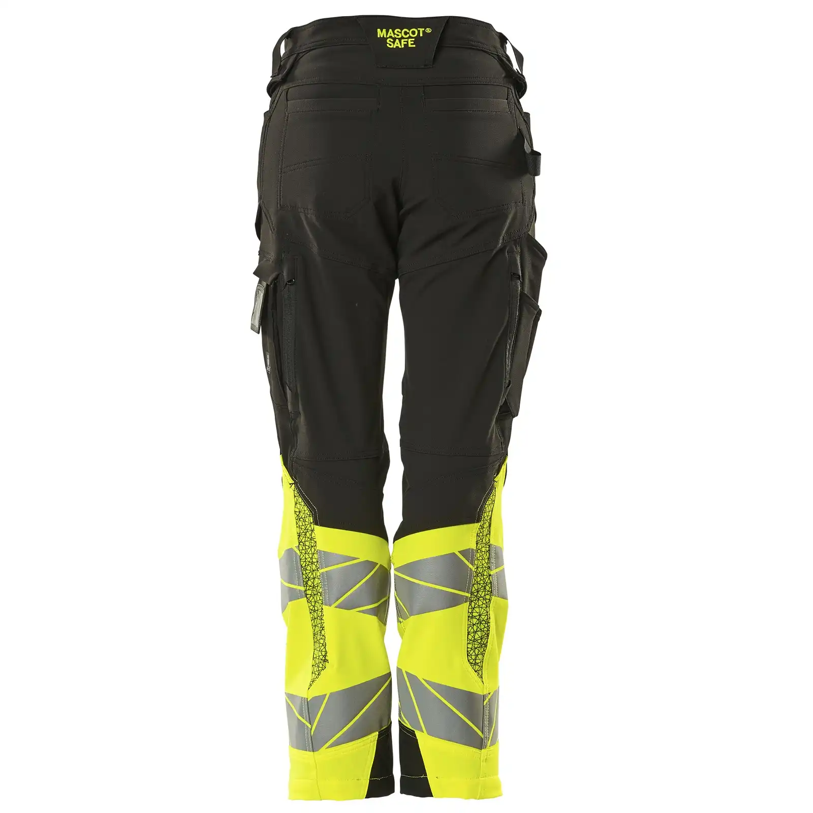 Damen Warnschutz Stretch Bundhose Kl. 1 "ACCELERATE SAFE" Diamond in schwarz/gelb, 82C38 (EU 38) - Thumbnail 2