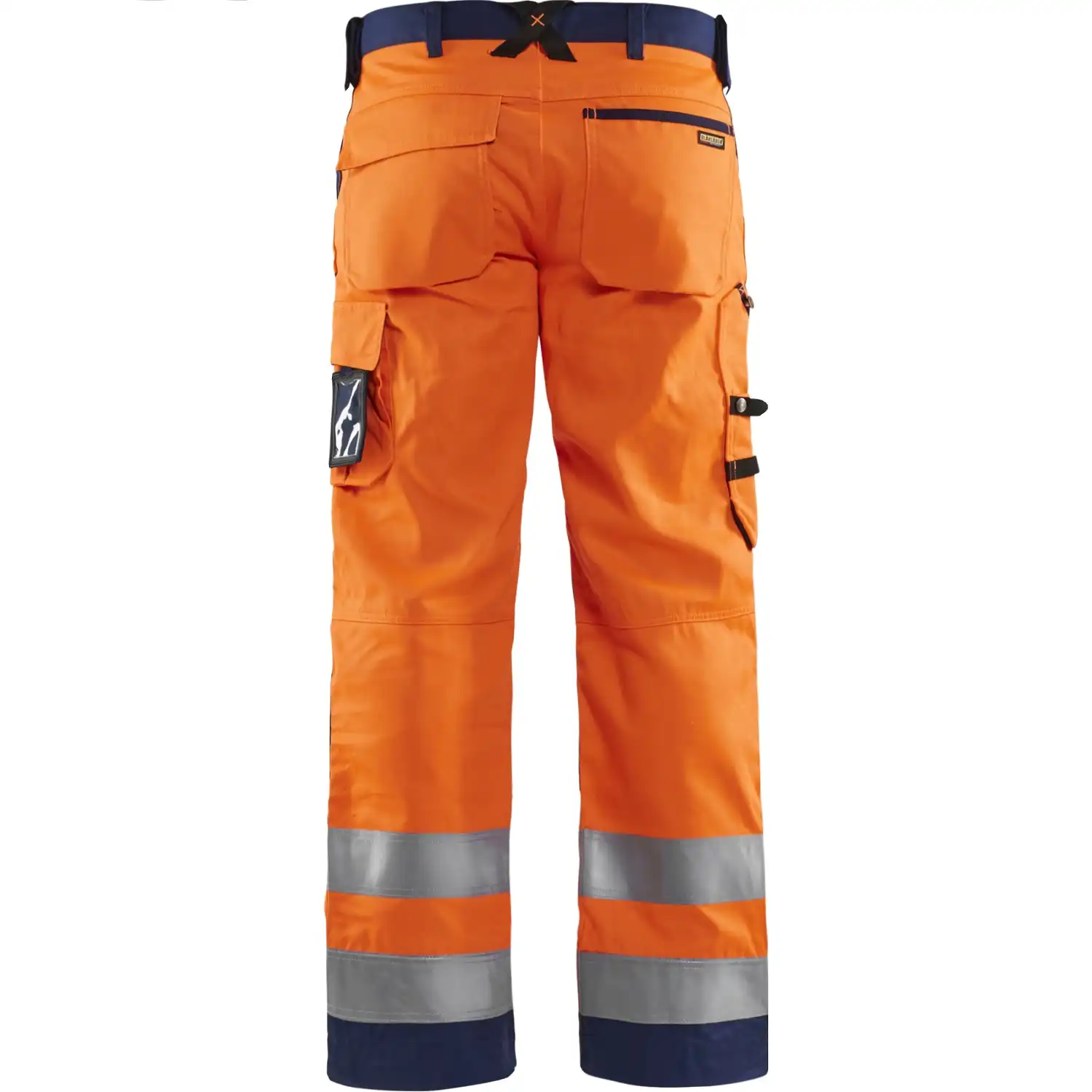 Warnschutz Bundhose "1566" in orange/marine, C44 - Thumbnail 2