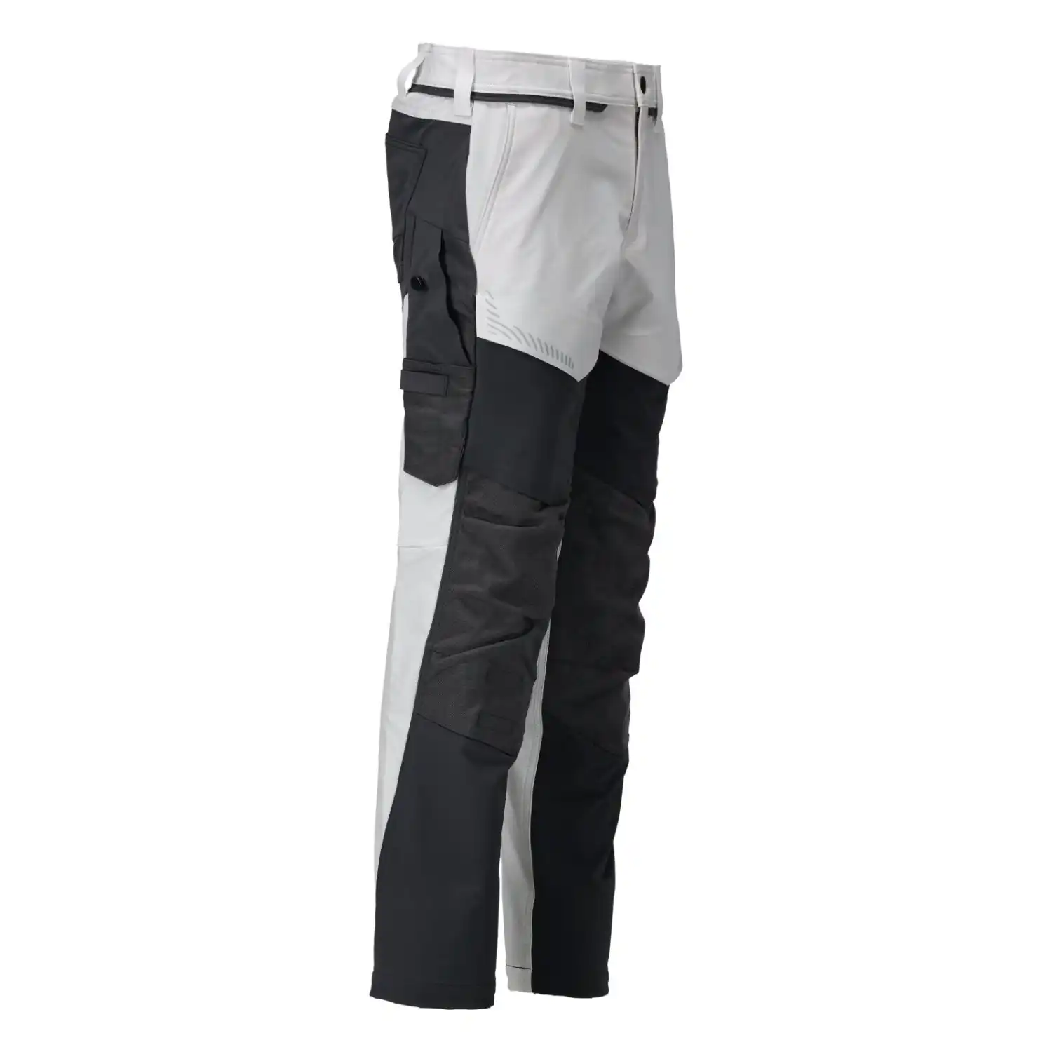 Stretch Bundhose "22379-311" Customized in weiß/anthrazit, 82C50 (EU 50) - Thumbnail 4