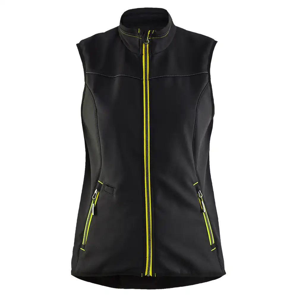 Damen Softshellweste "3851" in schwarz/gelb, 3XL - Thumbnail 1