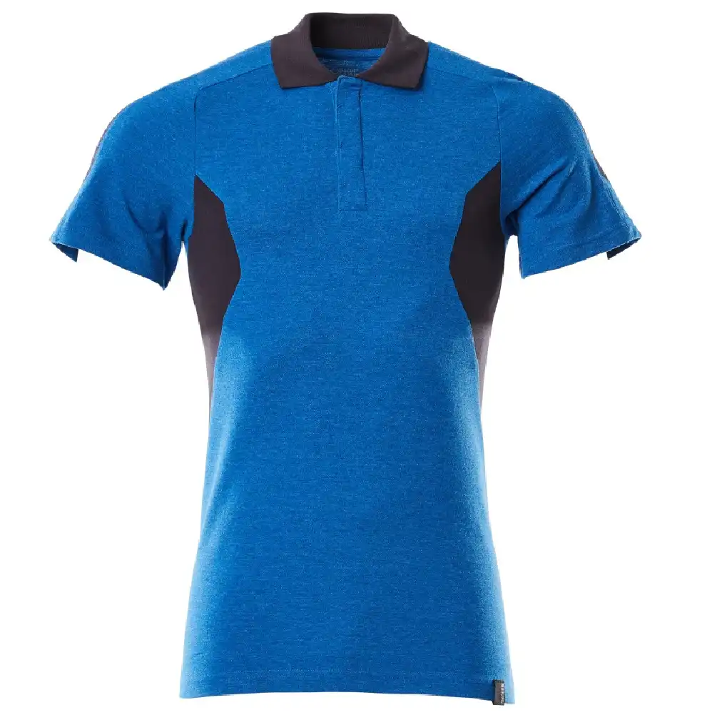 Poloshirt "ACCELERATE" in azurblau/schwarzblau, XL - Thumbnail 1
