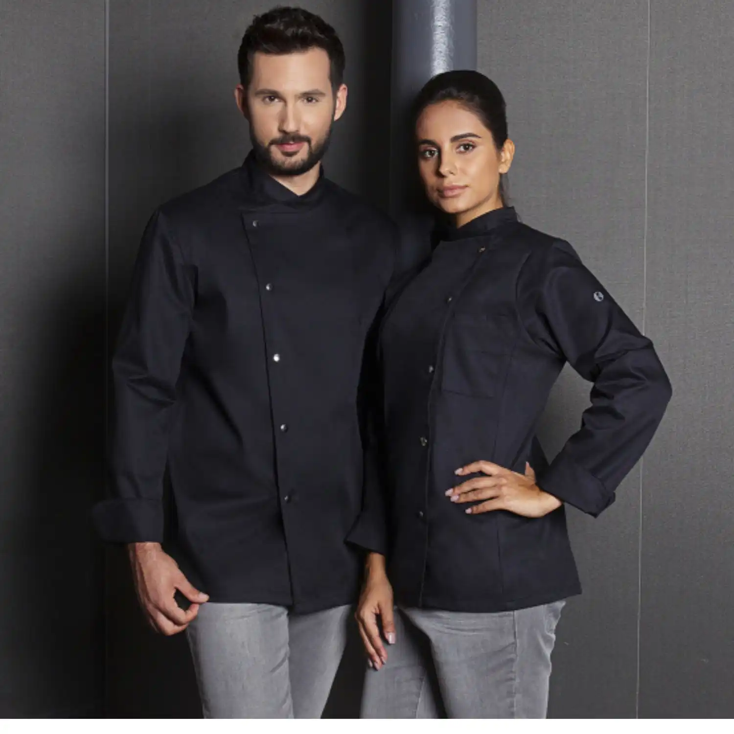 Herren Kochjacke Lars "JM 14" in schwarz, 48 - Thumbnail 7