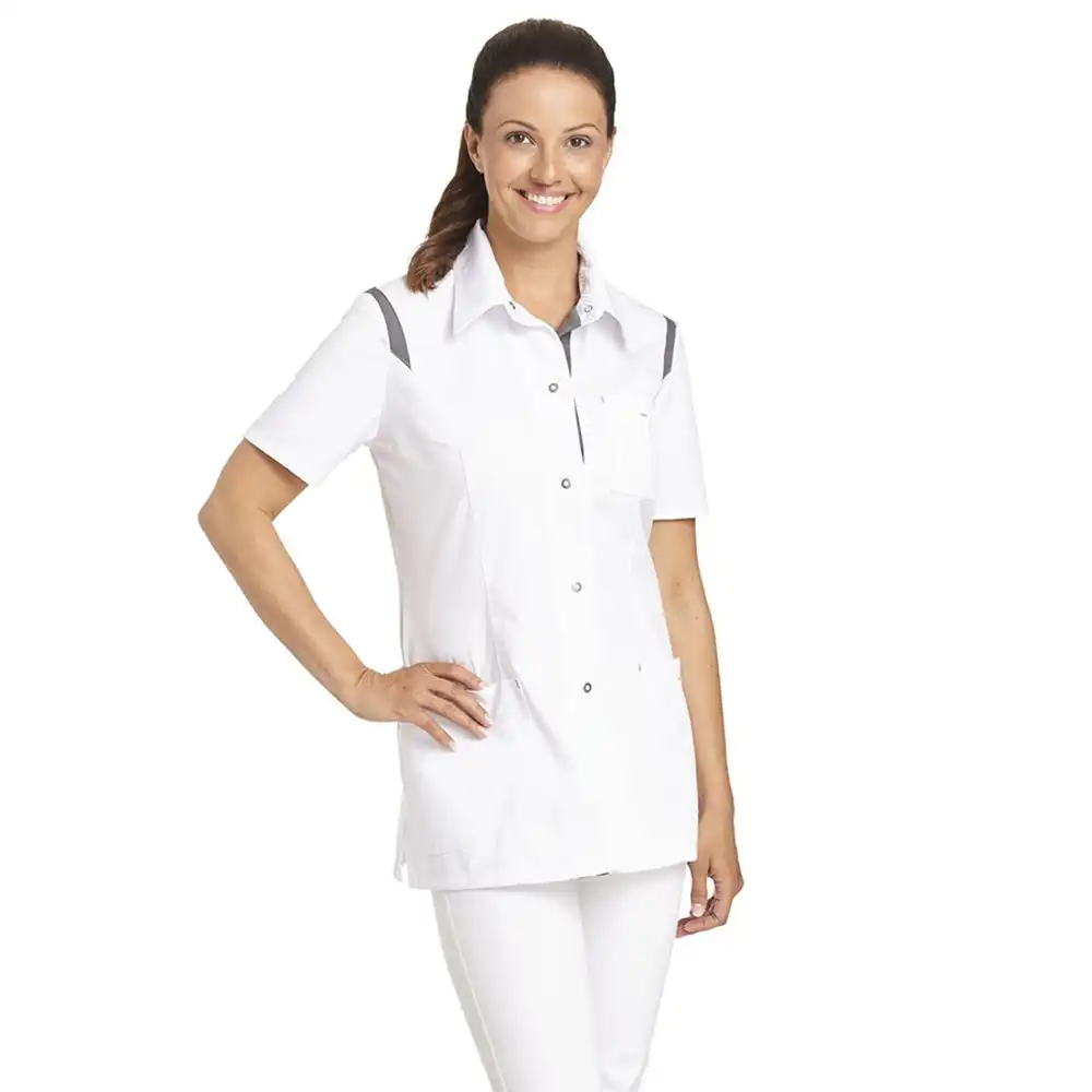 Hosenkasack Halbarm "08/2550" in 38, Weiß - Bild 1