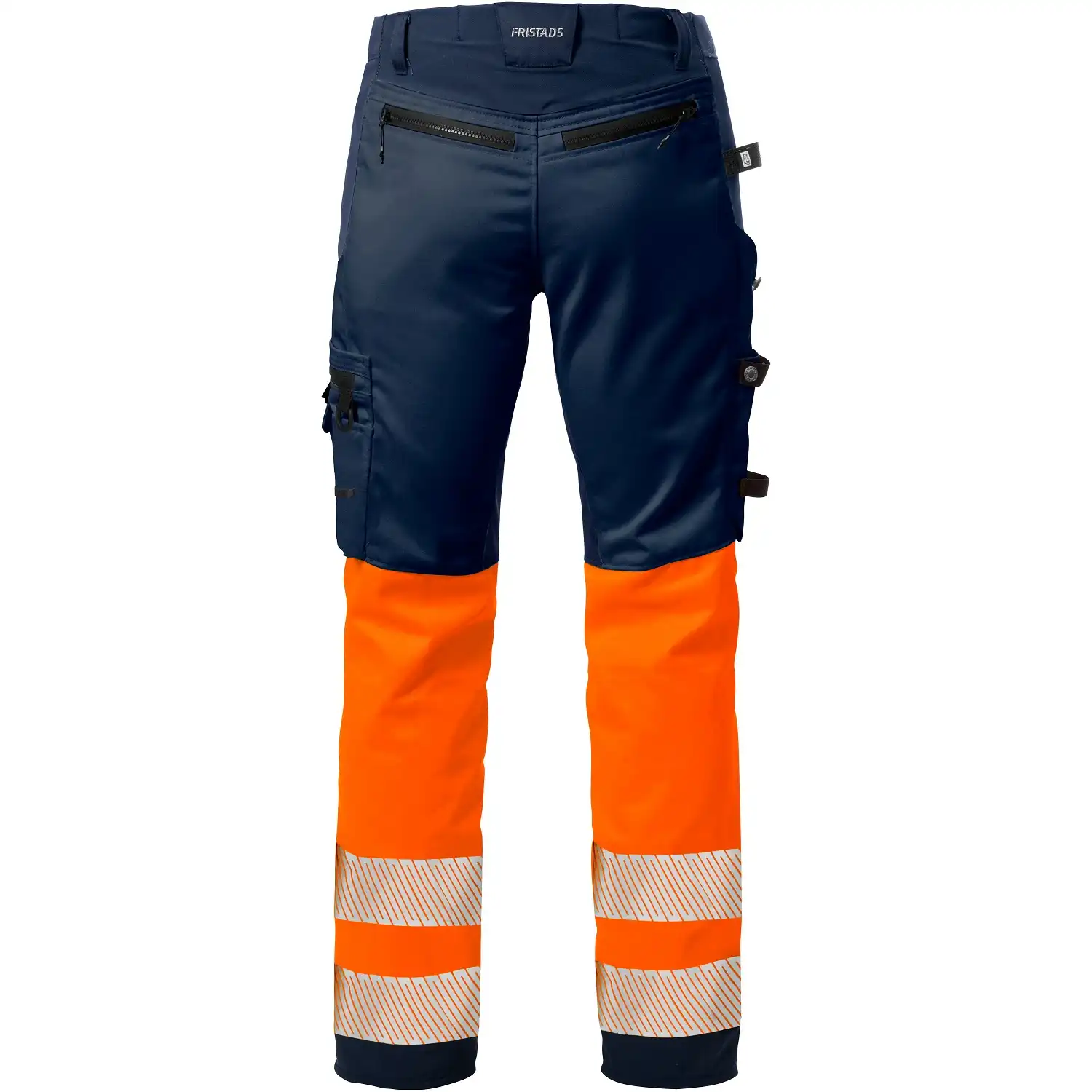 Warnschutz Stretch Handwerkerhose "2706 PLU" Stiby Kl. 1 in orange/marine, C44 - Thumbnail 2