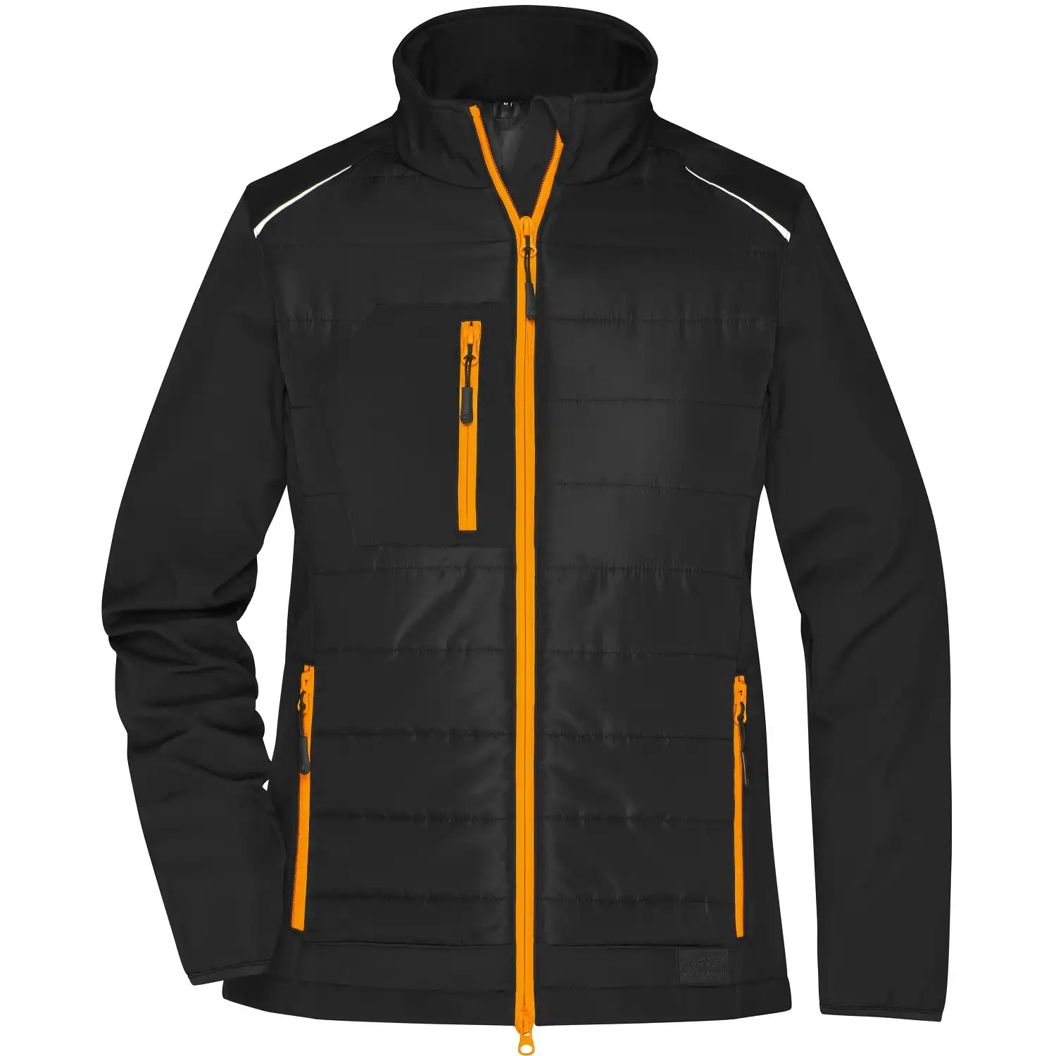 Damen Hybridjacke "JN1819" in black/orange, XXL - Bild 1