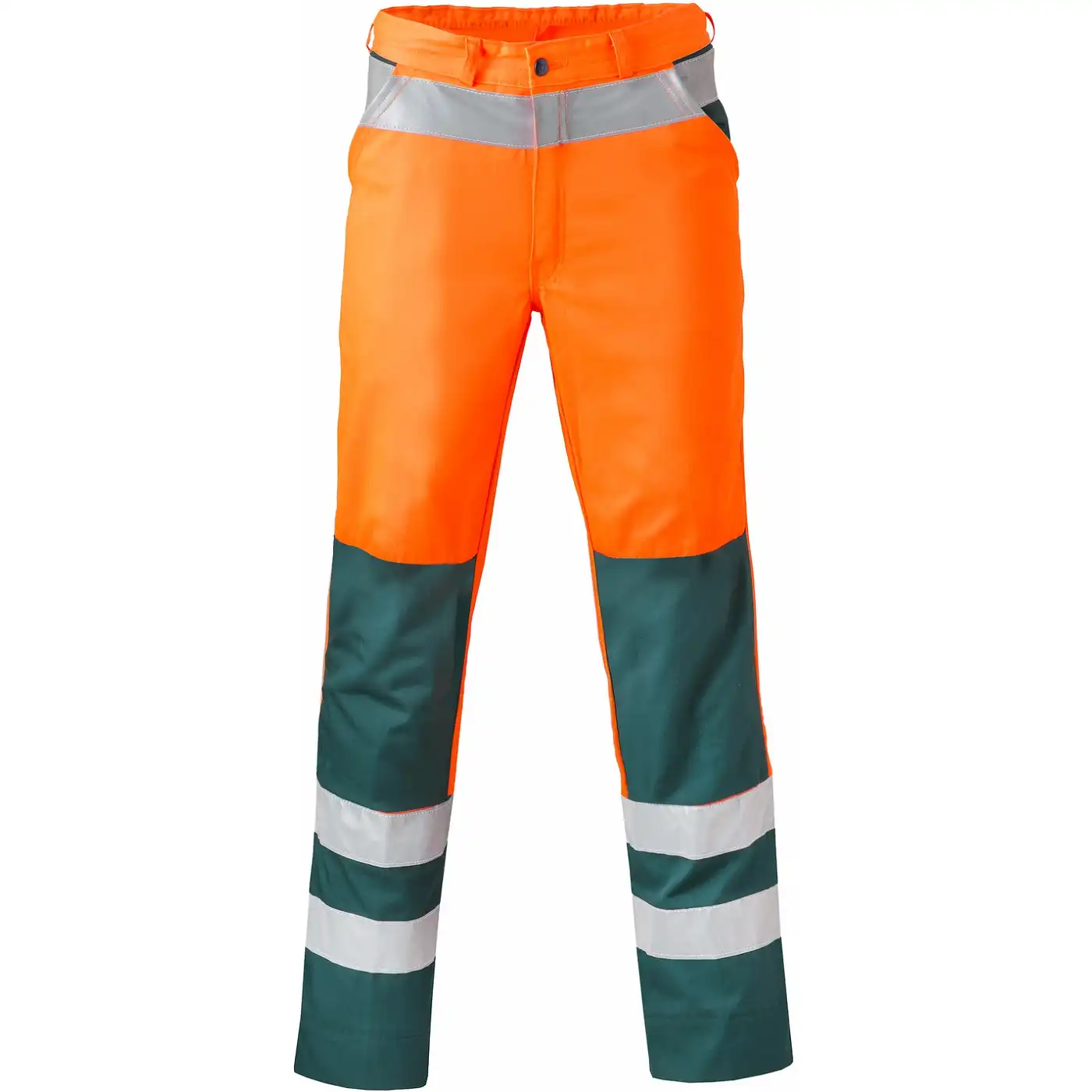 Warnschutz Bundhose "8410" High Visibility in orange/grün, 48 - Thumbnail 1