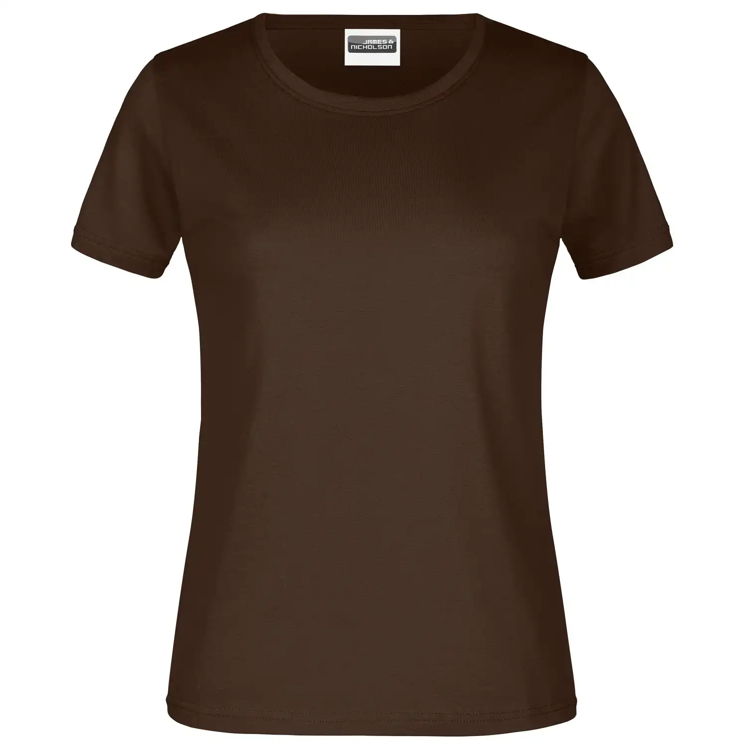 Damen Basic T-Shirt "JN746" in brown, L - Bild 1