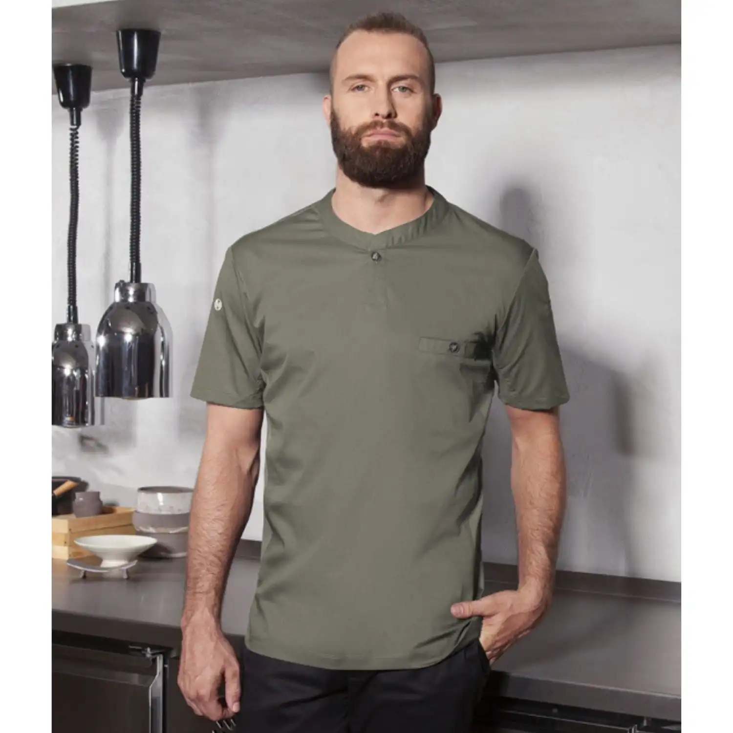 Herren T-Shirt Performance "TM 5" in salbei, L - Thumbnail 6