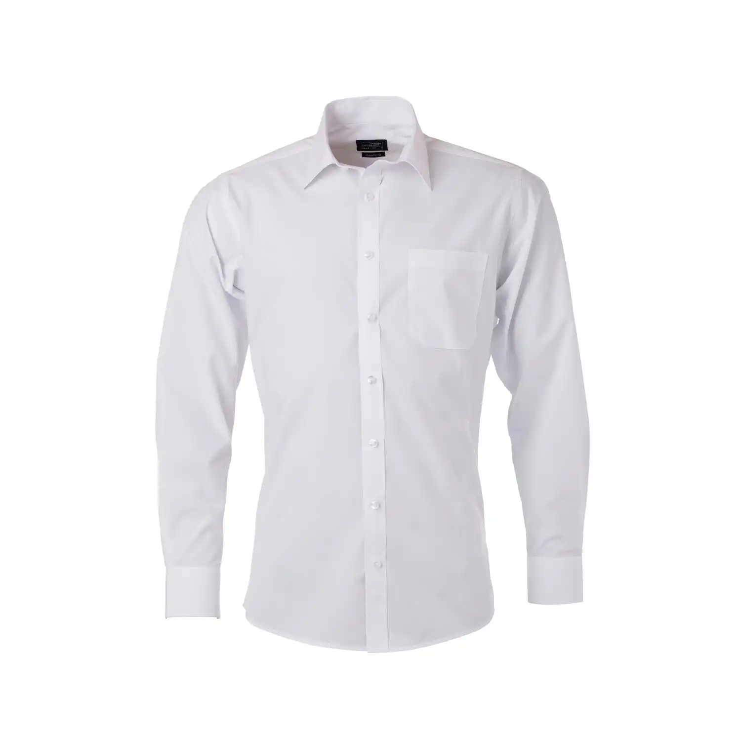Langarm Hemd "JN678" in white, L - Bild 1