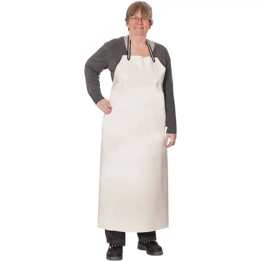 PVC-Schürze W 3/M 90 x 120 x 0.3 mm weiß - Bild 1