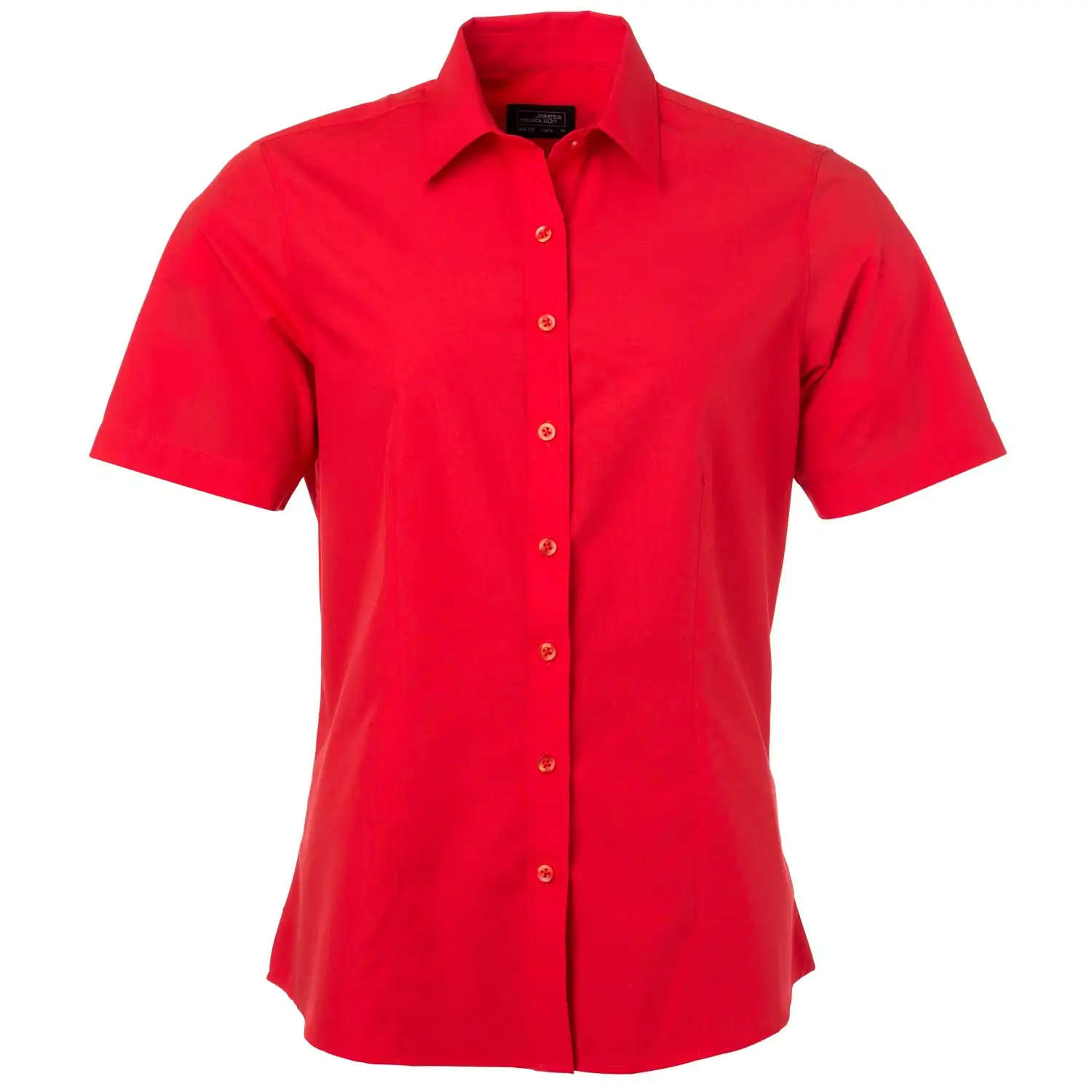Damen Kurzarm Bluse "JN679" in tomato, L - Bild 1