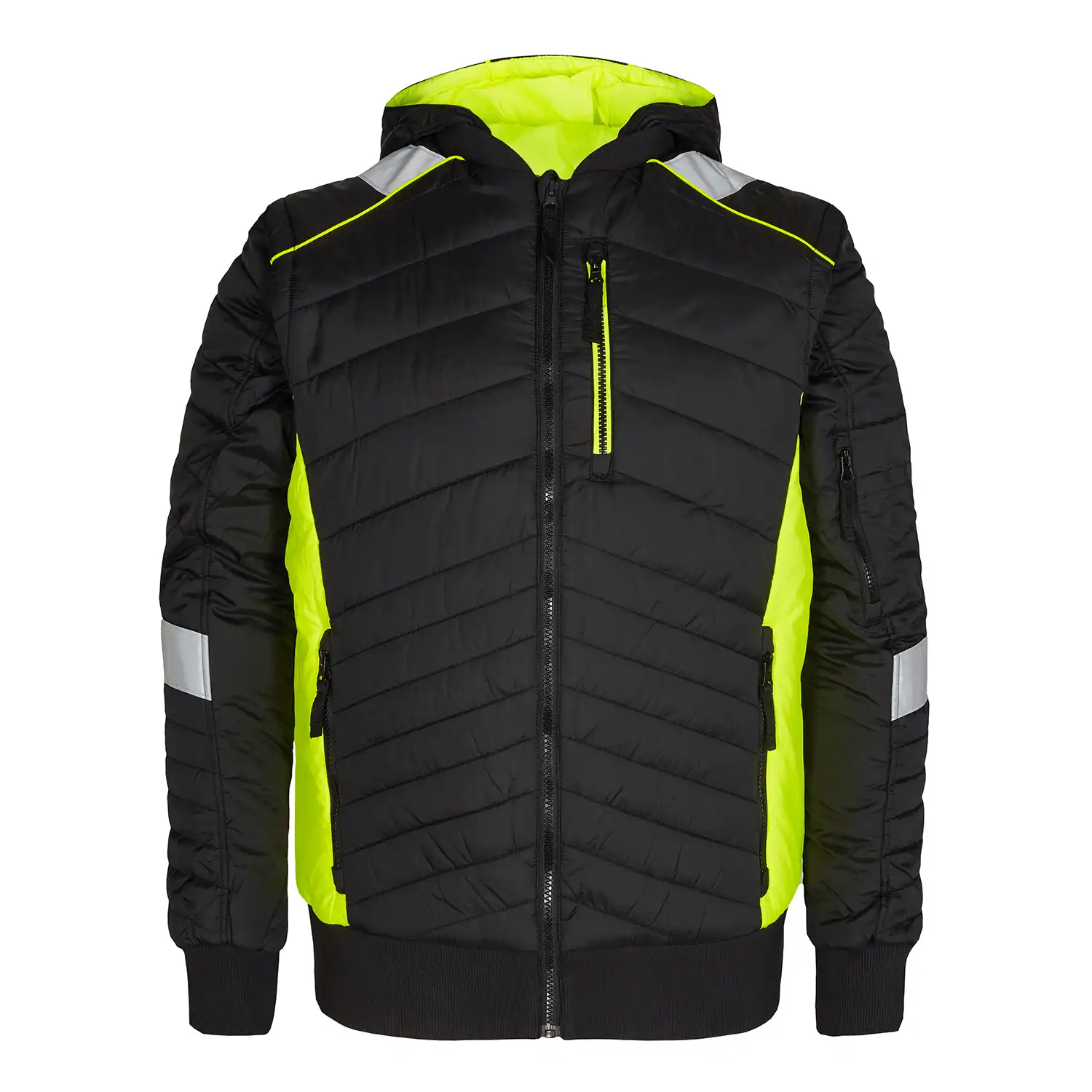 Steppjacke "1870-224" Cargo in schwarz/gelb, S - Thumbnail 1