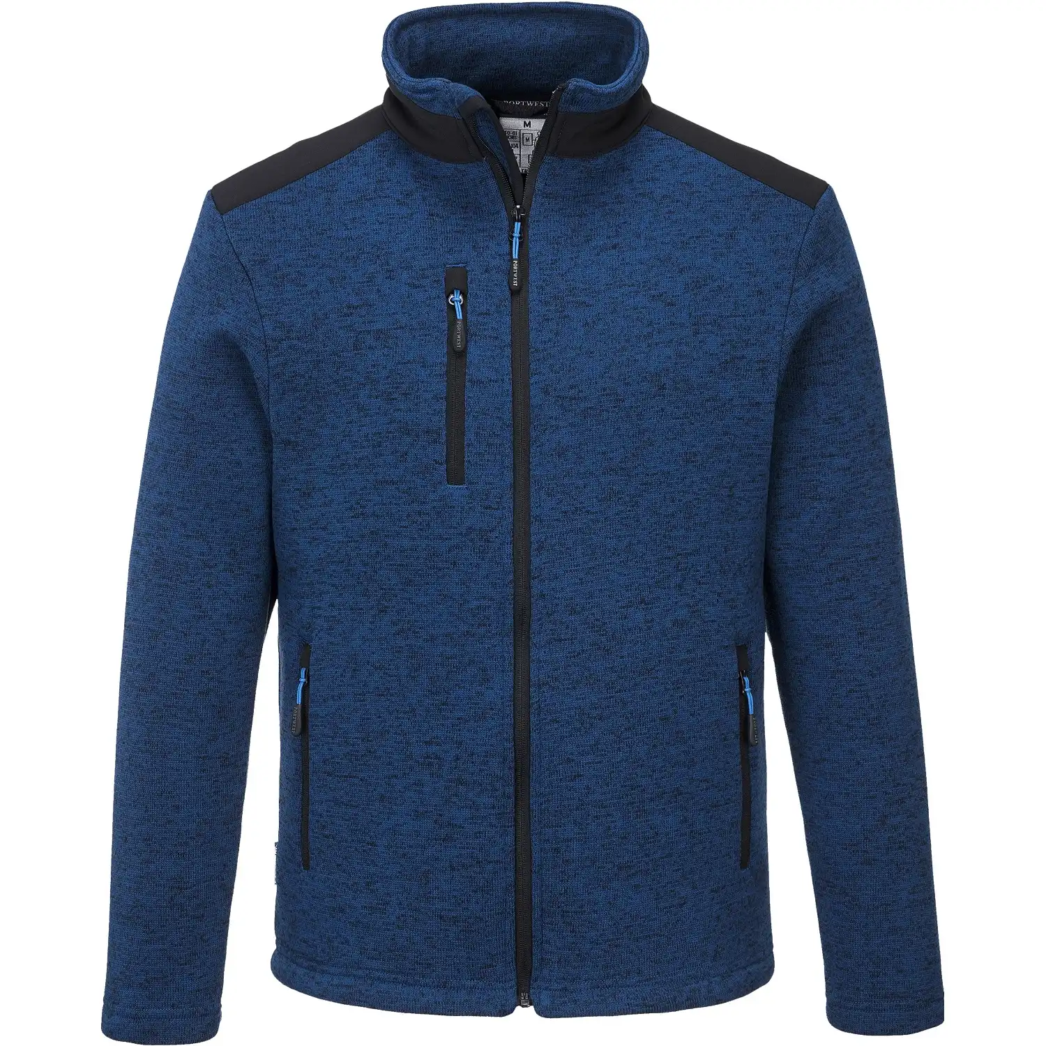 Strickfleecejacke "T830" KX3 in persian blue, S - Thumbnail 1