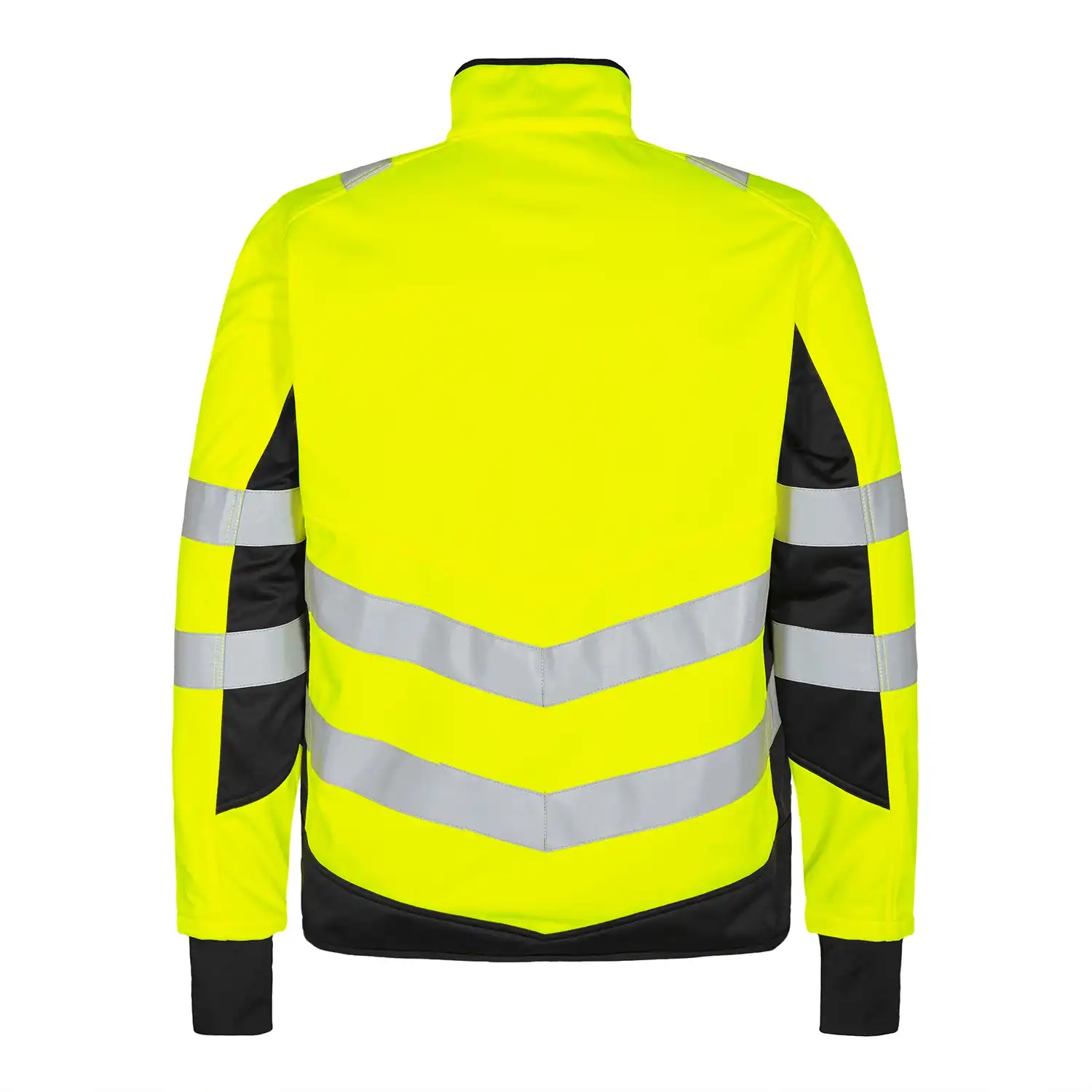 Warnschutz Softshell-Jacke "1158-237" Safety Kl. 2 in gelb/schwarz, XL - Thumbnail 2