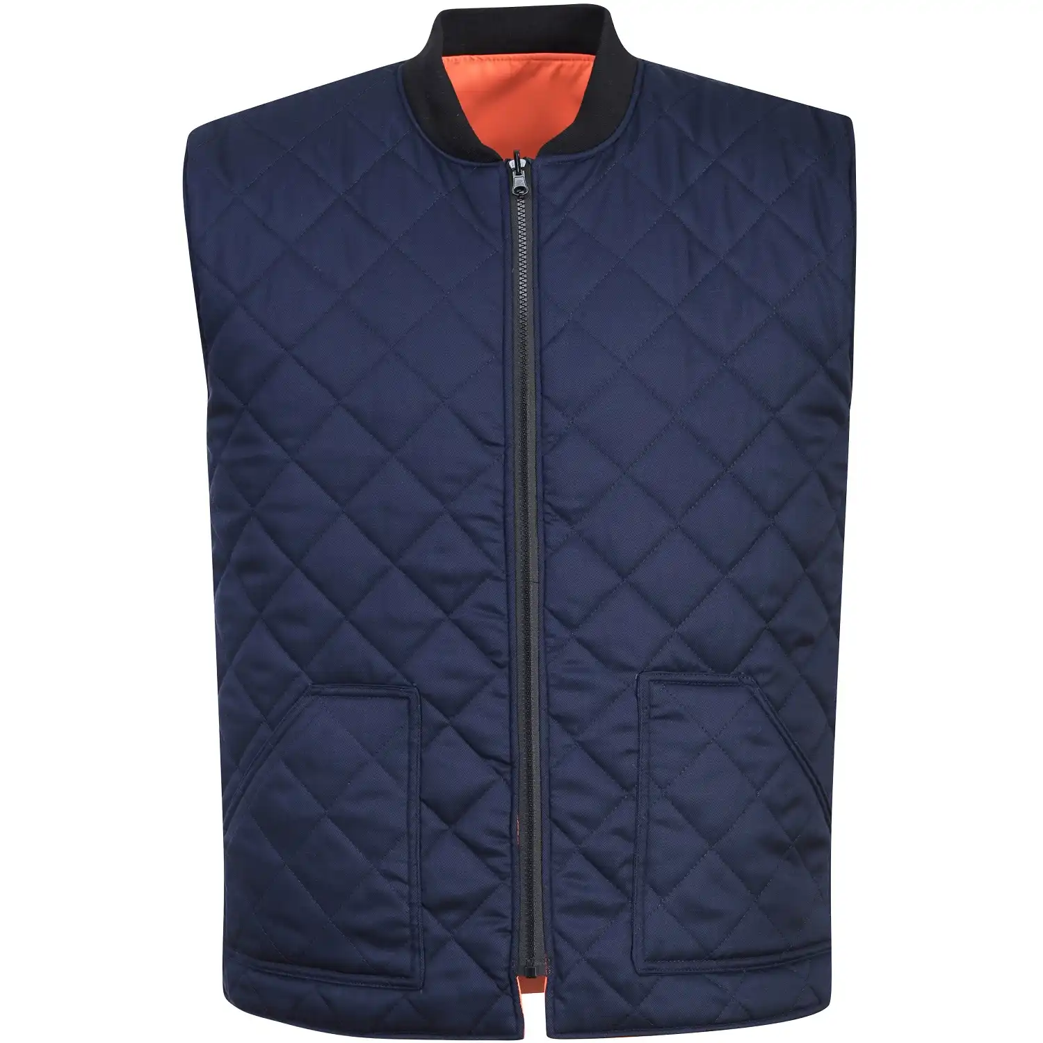 Warnschutz Wende-Steppweste "S469" in Orange, L - Thumbnail 2