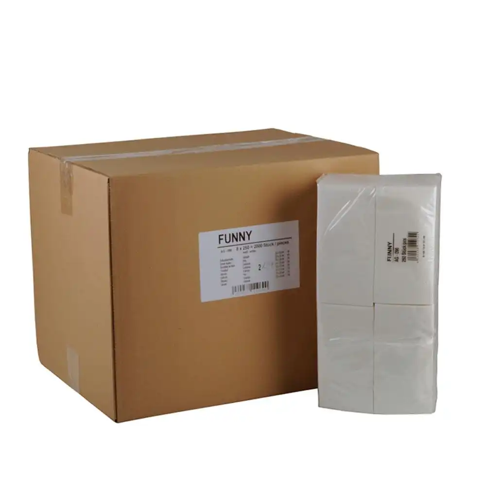 Zelltuchservietten 33x33cm 2-lagig 1/8-Falz | 8 x 250 Stück - Bild 1