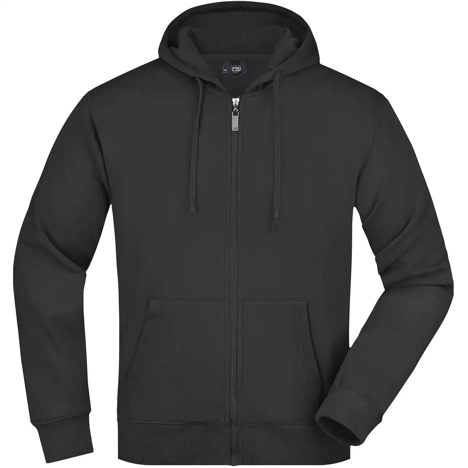 Kapuzen-Sweatjacke "JN042" in schwarz, L - Thumbnail 1