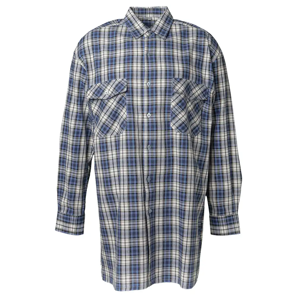 Flanellhemd "2001" langarm in 37/38, Blau - Thumbnail 1