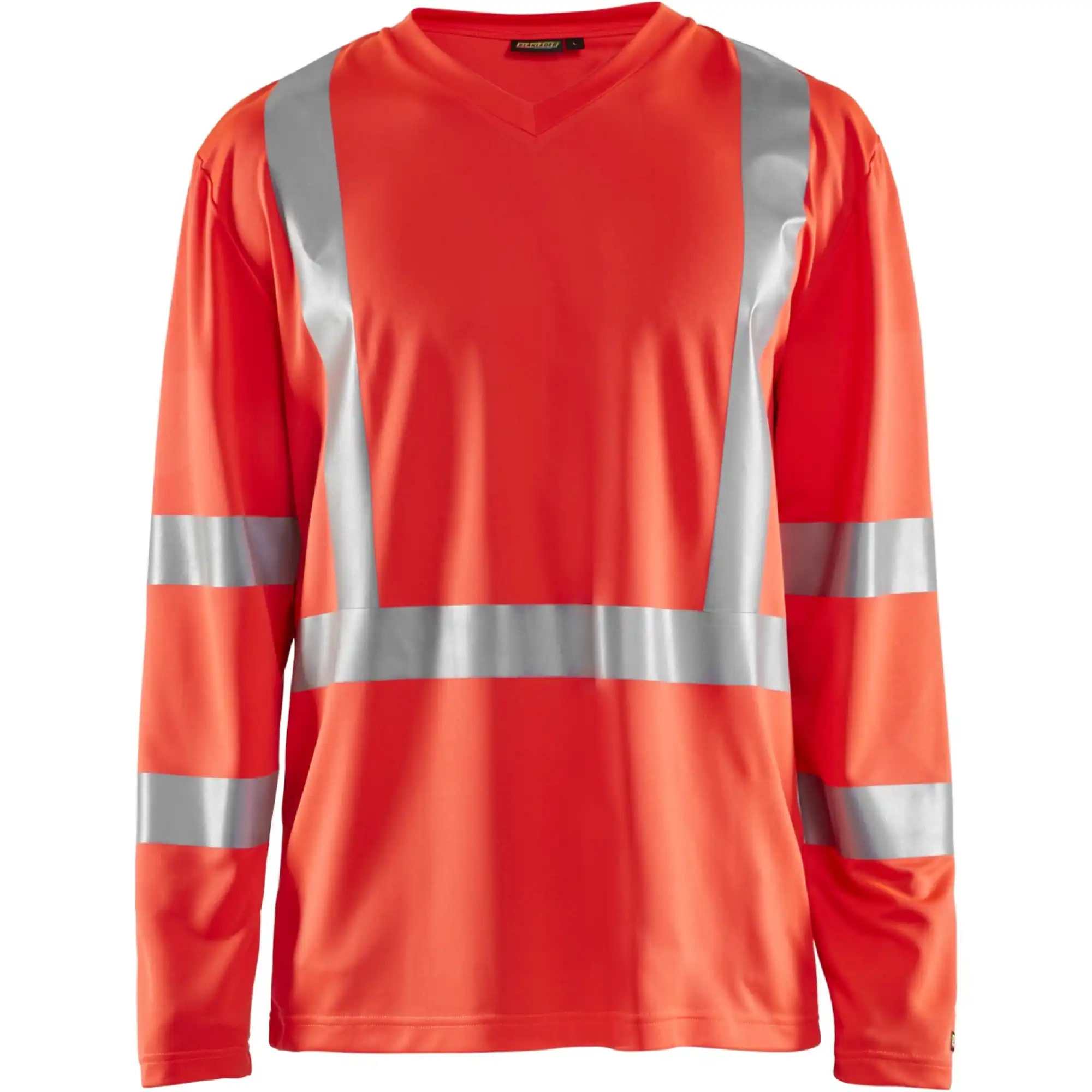 Warnschutz Langarm-Shirt "3383" UV-Schutz in hellrot, 3XL - Thumbnail 1