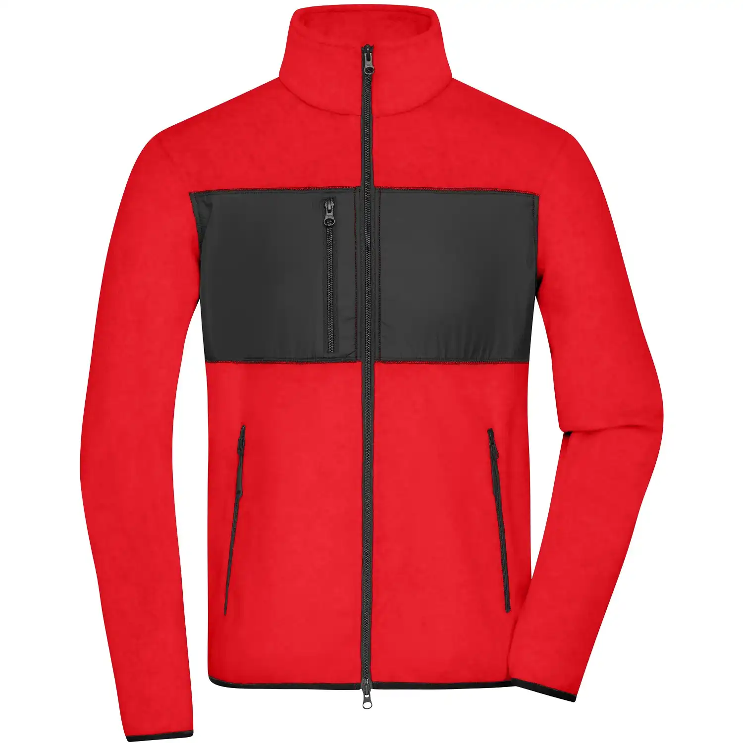 Fleecejacke "JN1312" in red/black, 3XL - Thumbnail 1